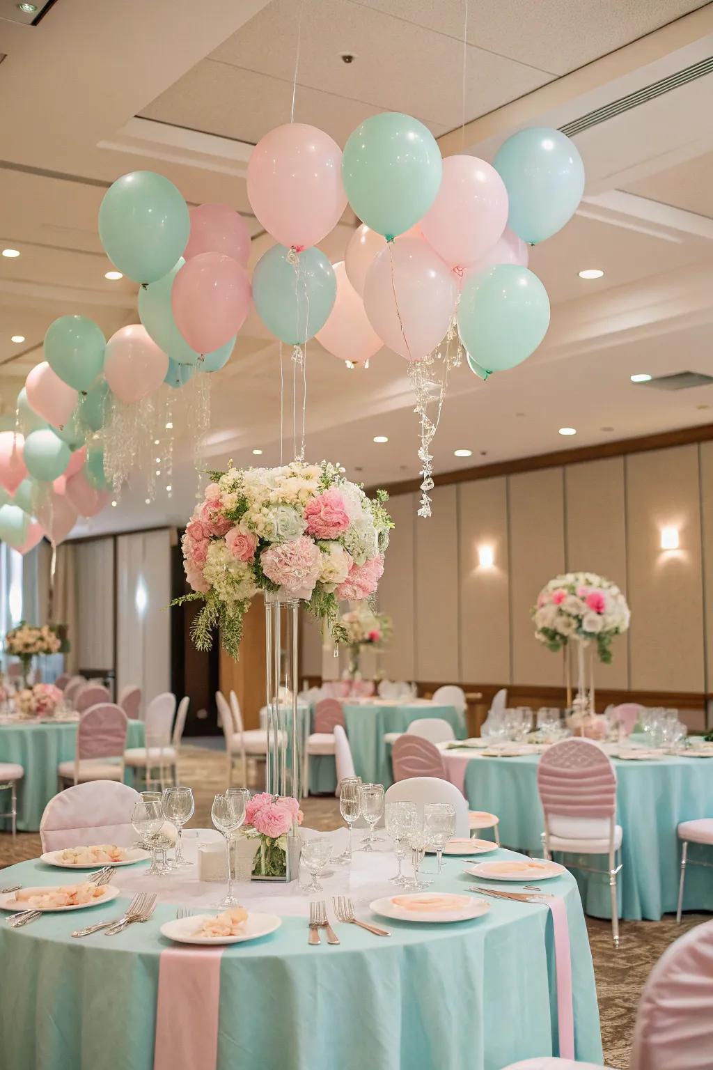 A balanced color scheme animating a banquet environment.