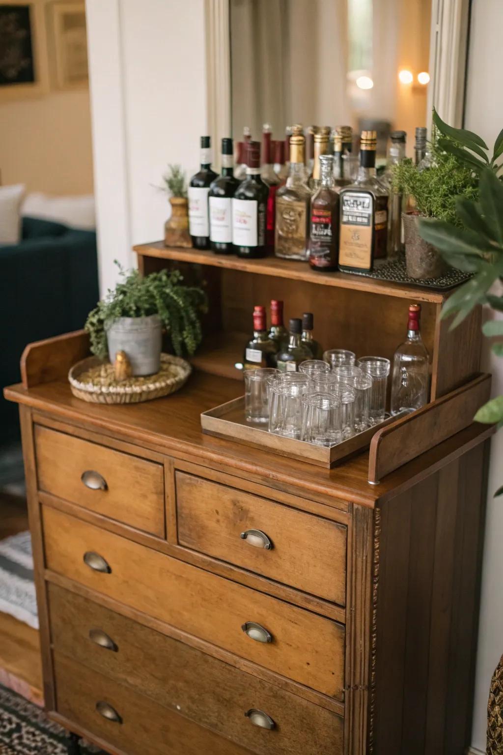 Transformed furnishings enrich the charm of your bar.