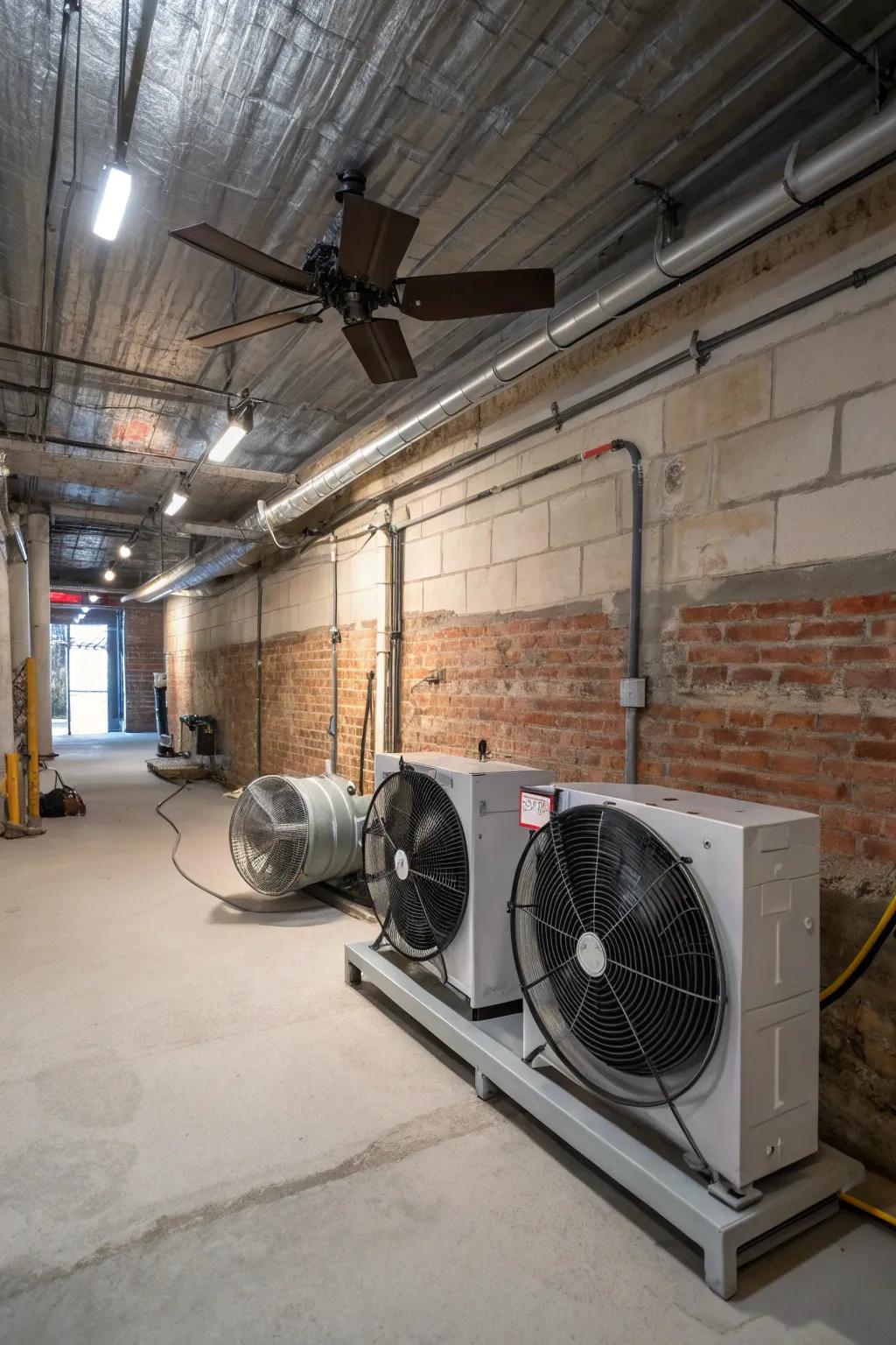 Cross-ventilation promotes constant airflow, which enhances the quality of the air in your basement.