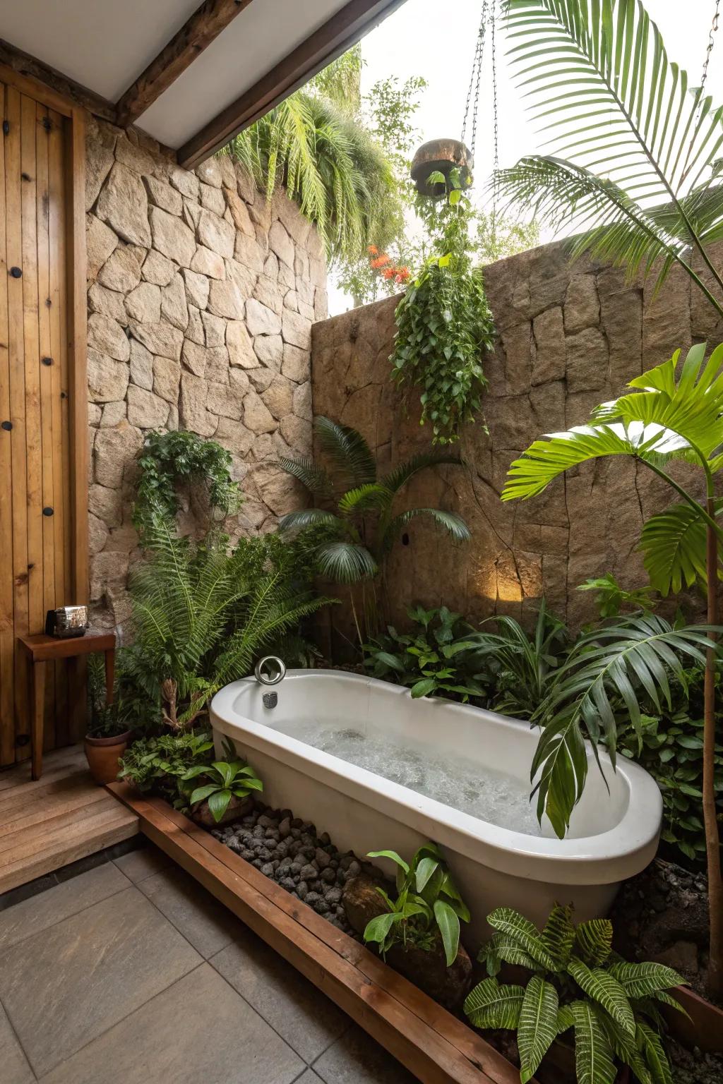 Breathe life into your bathroom by incorporating indoor plants.