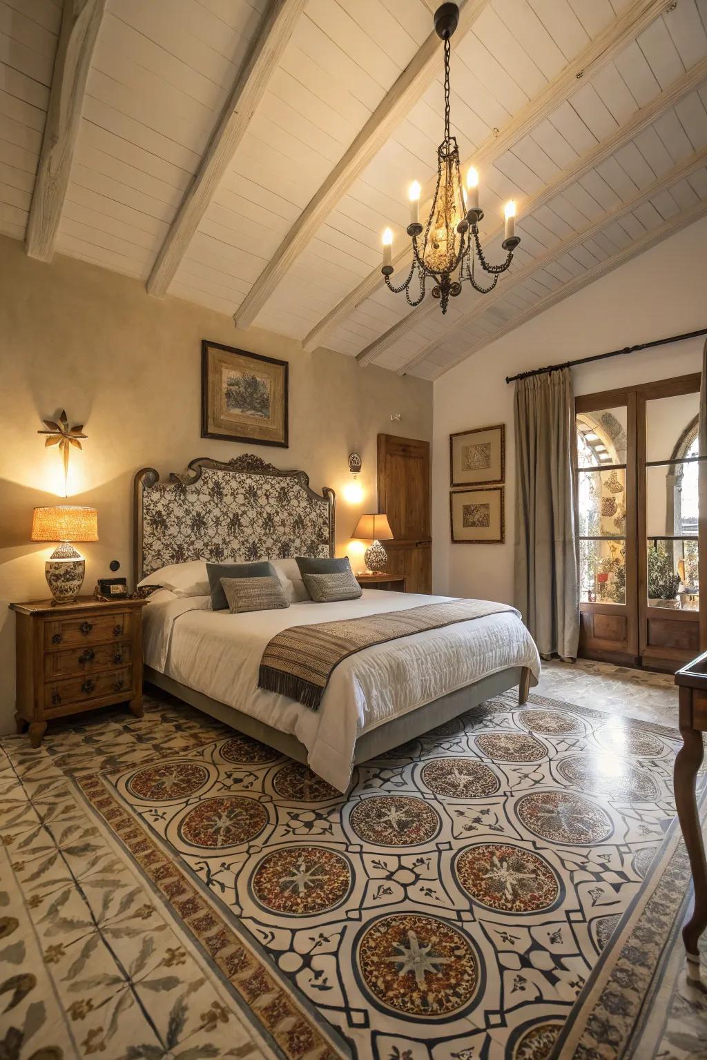 Ceramic flooring presents refined style with effortless maintenance.