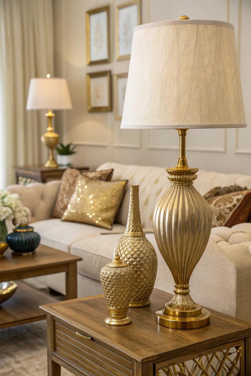 Gold highlights introduce an opulent element.