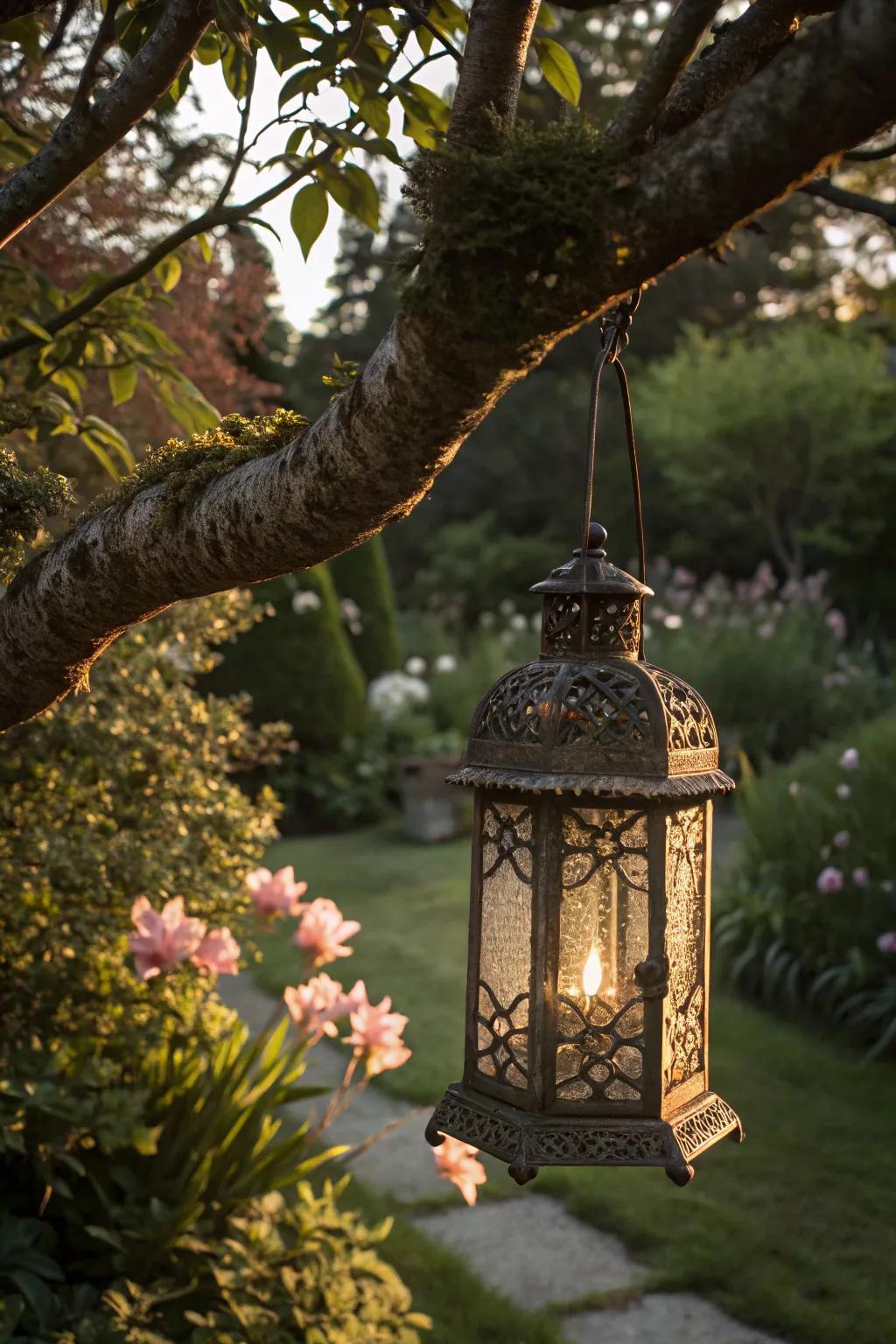 A vintage lantern feeder that brings a nostalgic element to your garden.
