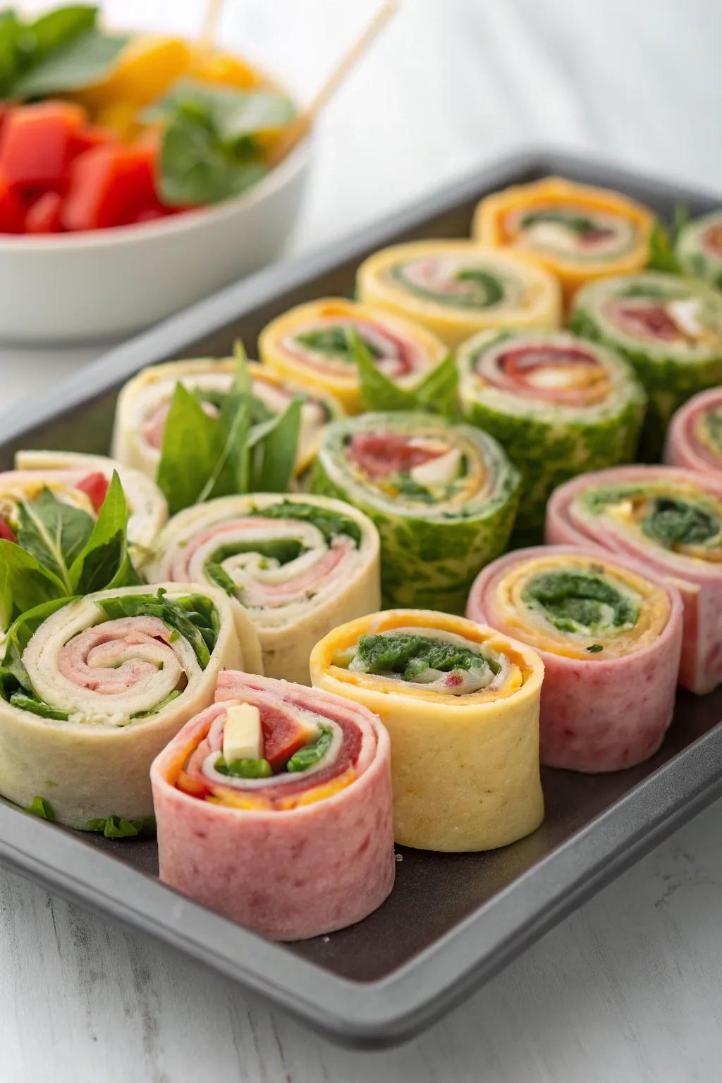 Scrumptious and adaptable rolled ribbon sandwiches suitable for any conceivable occasion.
