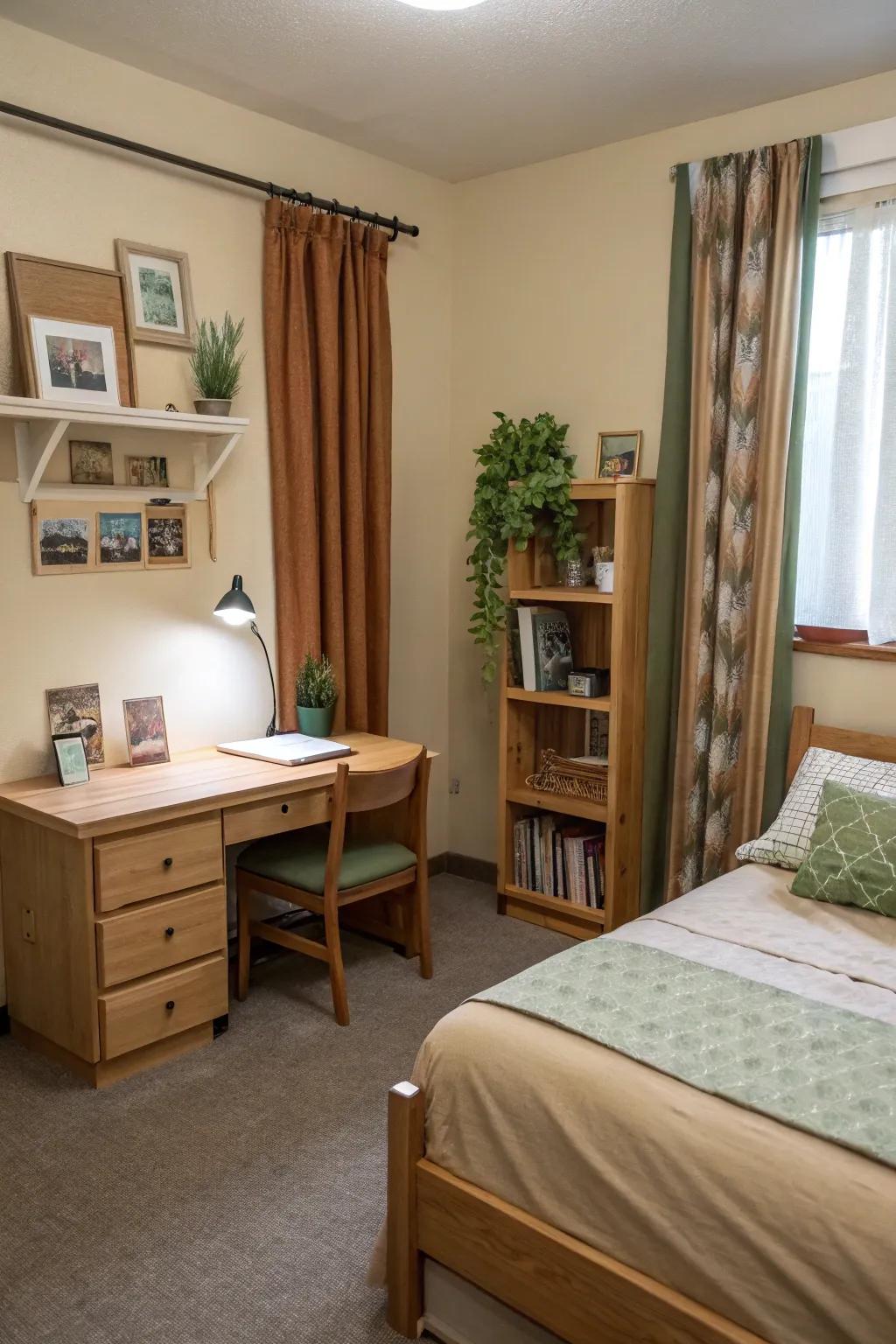 Neutral tones create a relaxing atmosphere