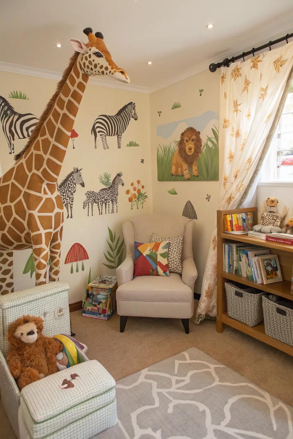 Set forth on a safari adventure with your nursery decorations.
