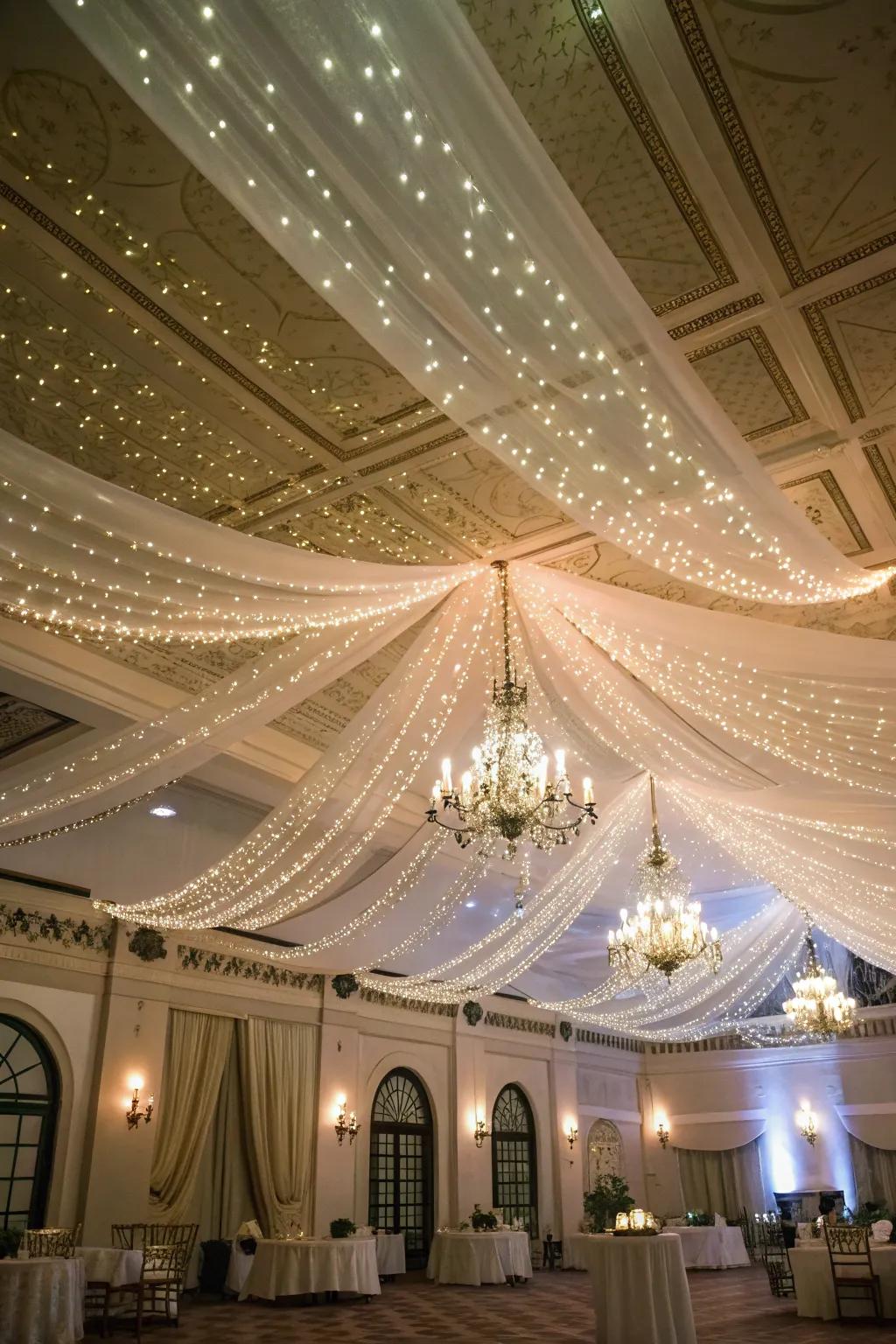 Filament strands conjure a spellbinding starlit impression.