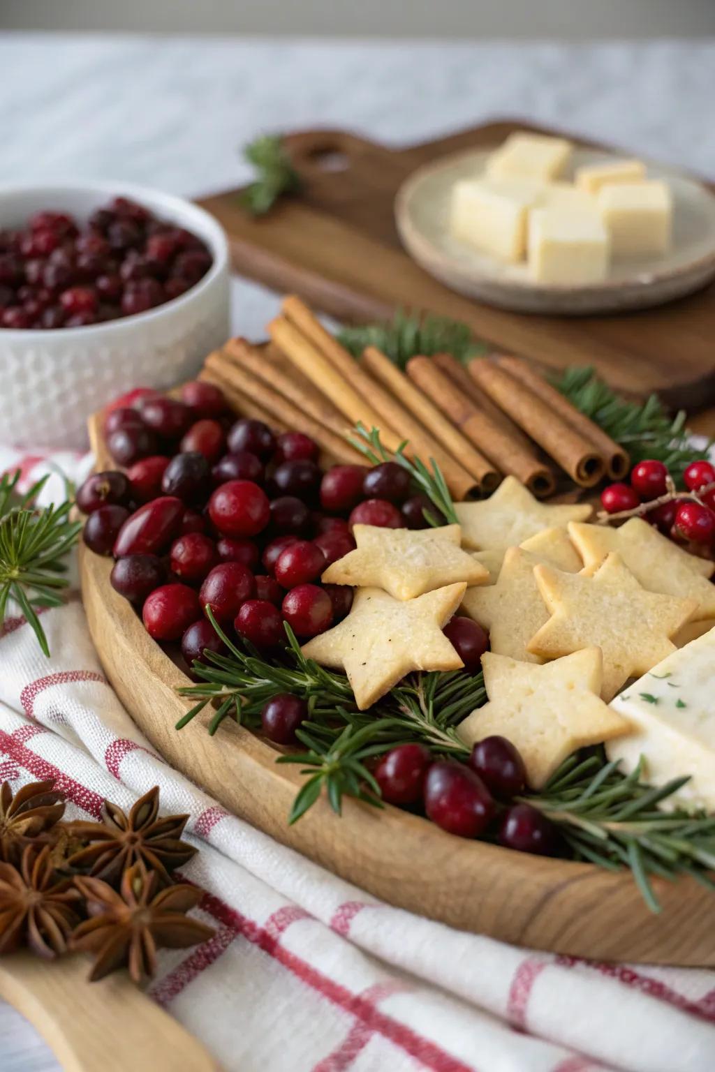 A seasonal-themed grazing platter for celebrations.