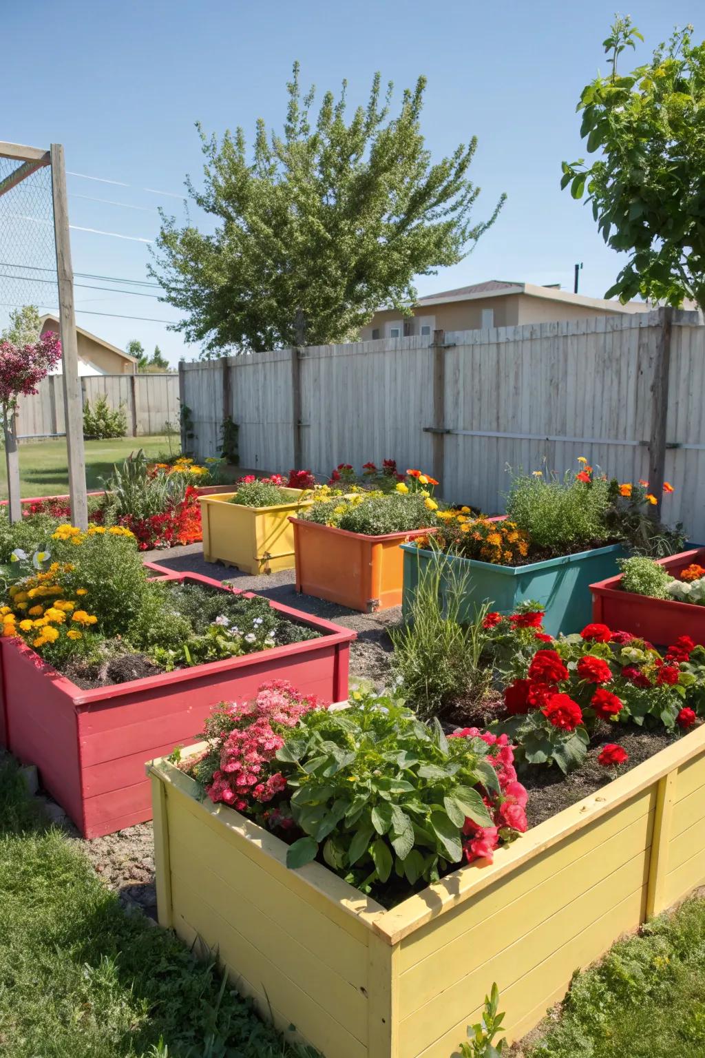 Potted gardens infuse color and scent into any space.