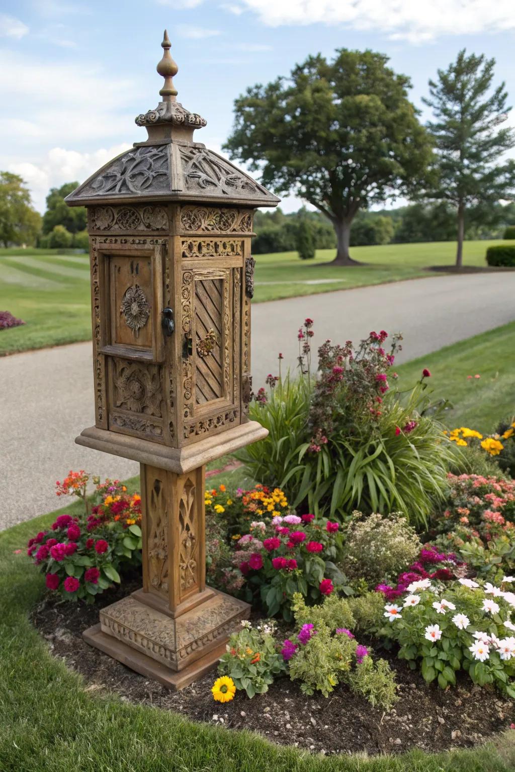 An elegant mailbox adds a personal touch to your entrance.