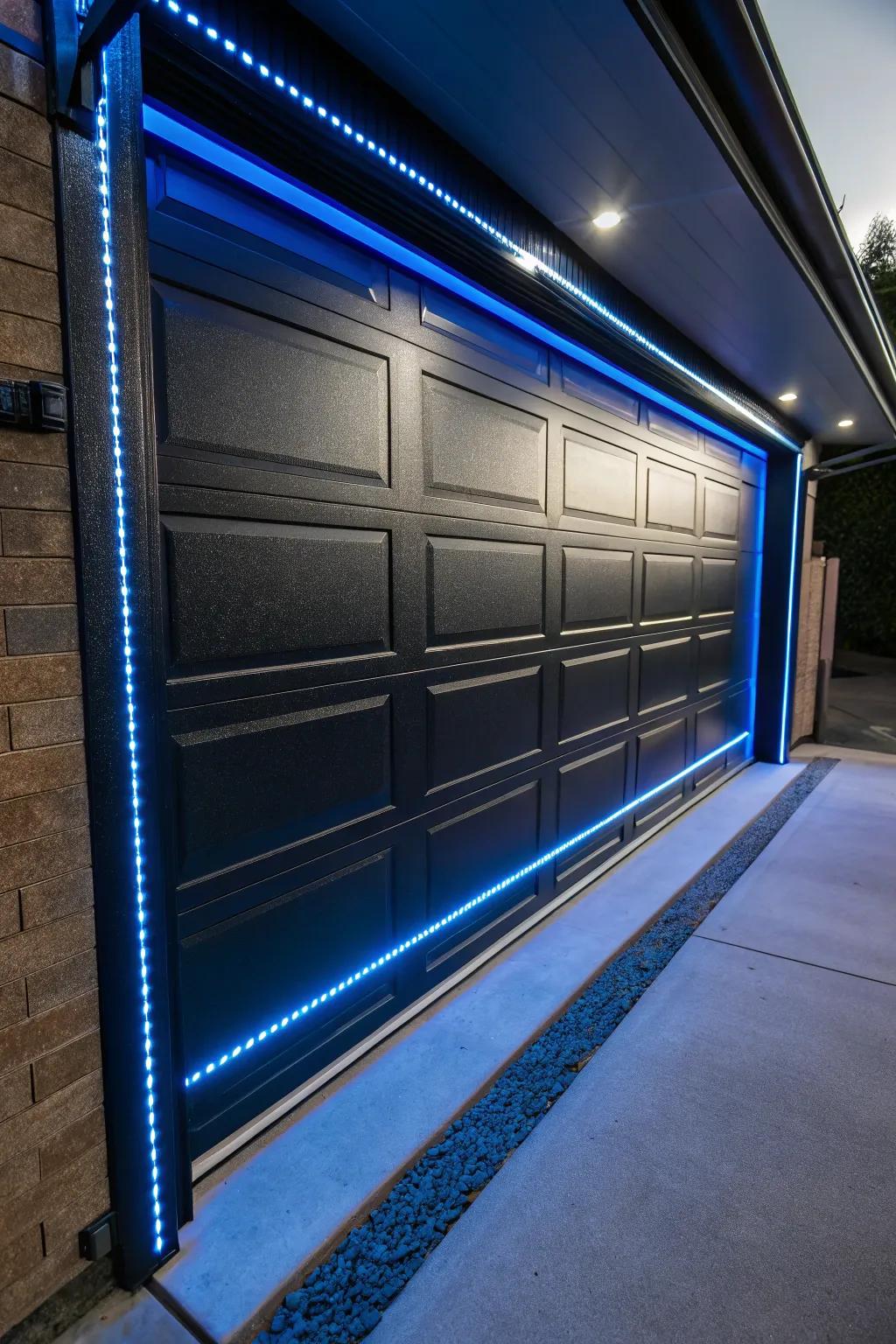 Illuminate your garage stylishly: Experience the artistry of LED ribbon lighting.