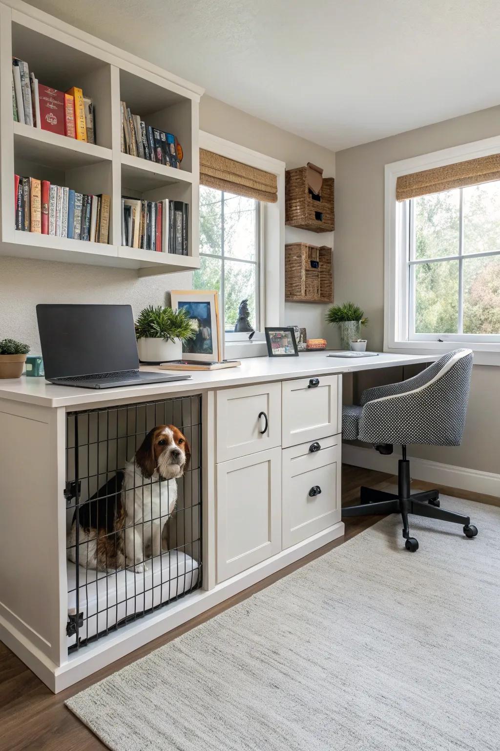 Seamlessly blend a kennel into your furniture.