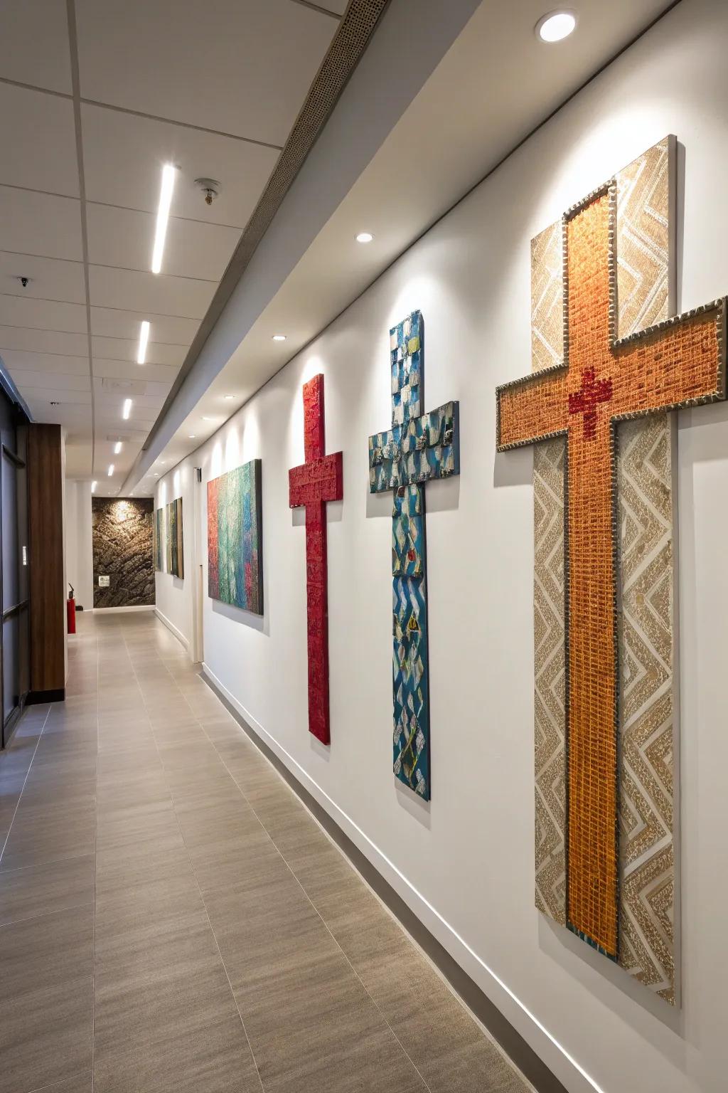 Contemporary crucifix motifs deliver a modern interpretation of an enduring symbol.