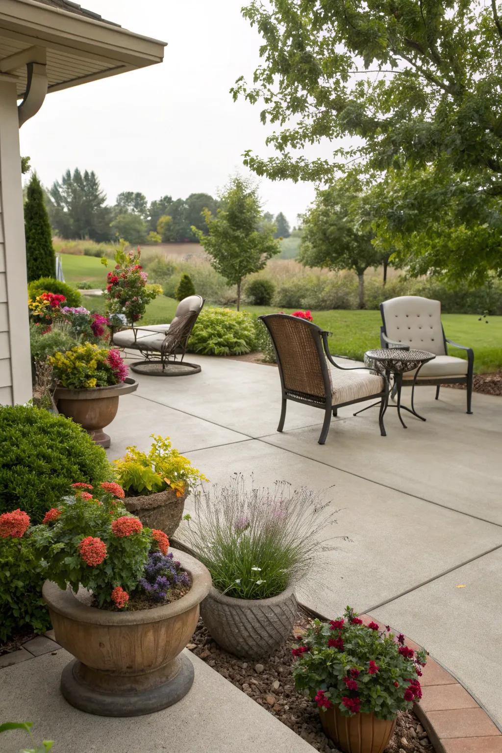 Greenery injects vibrancy and color to your outdoor environment.
