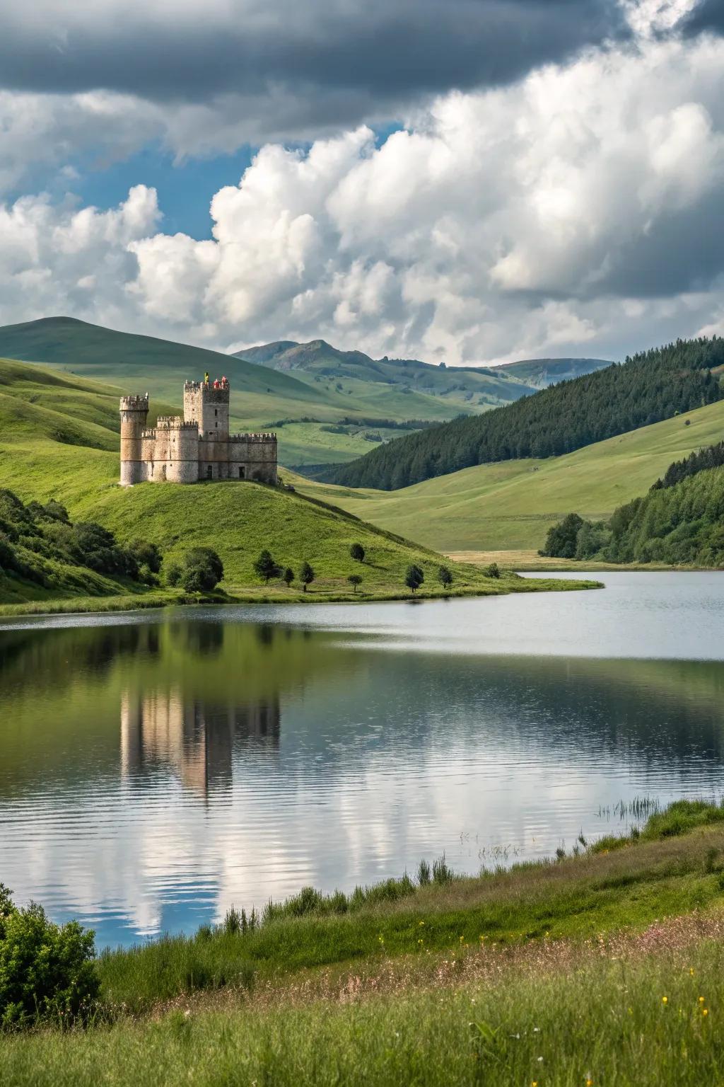 Nature's charm complements fortress grandeur.