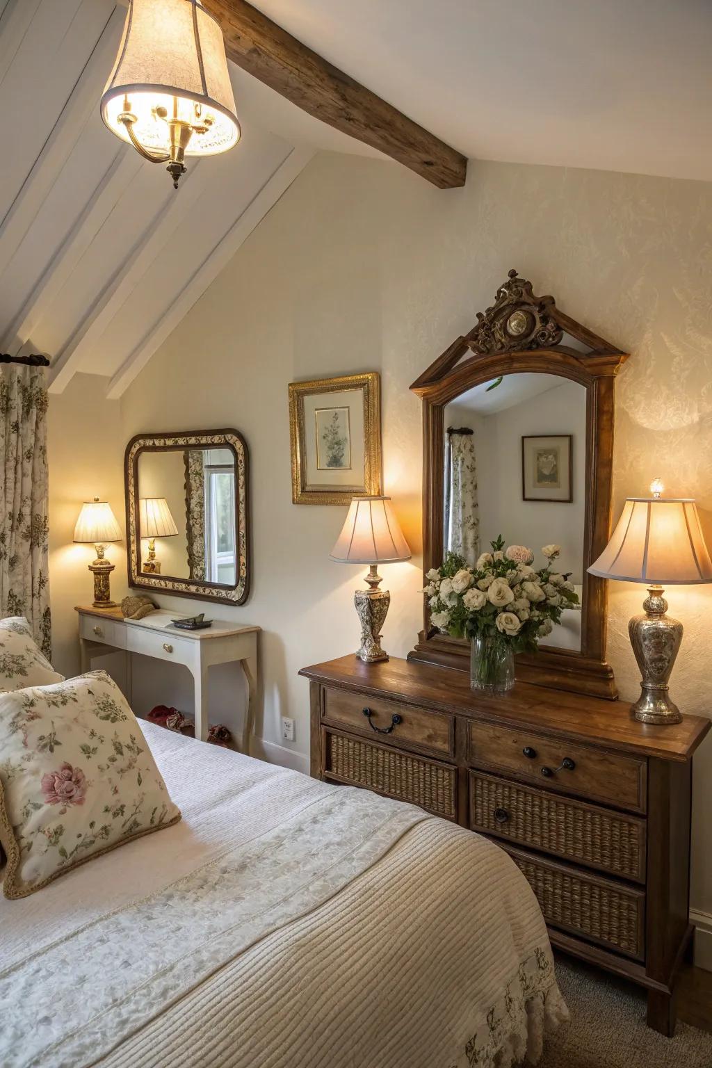 Vintage touches add character and history.