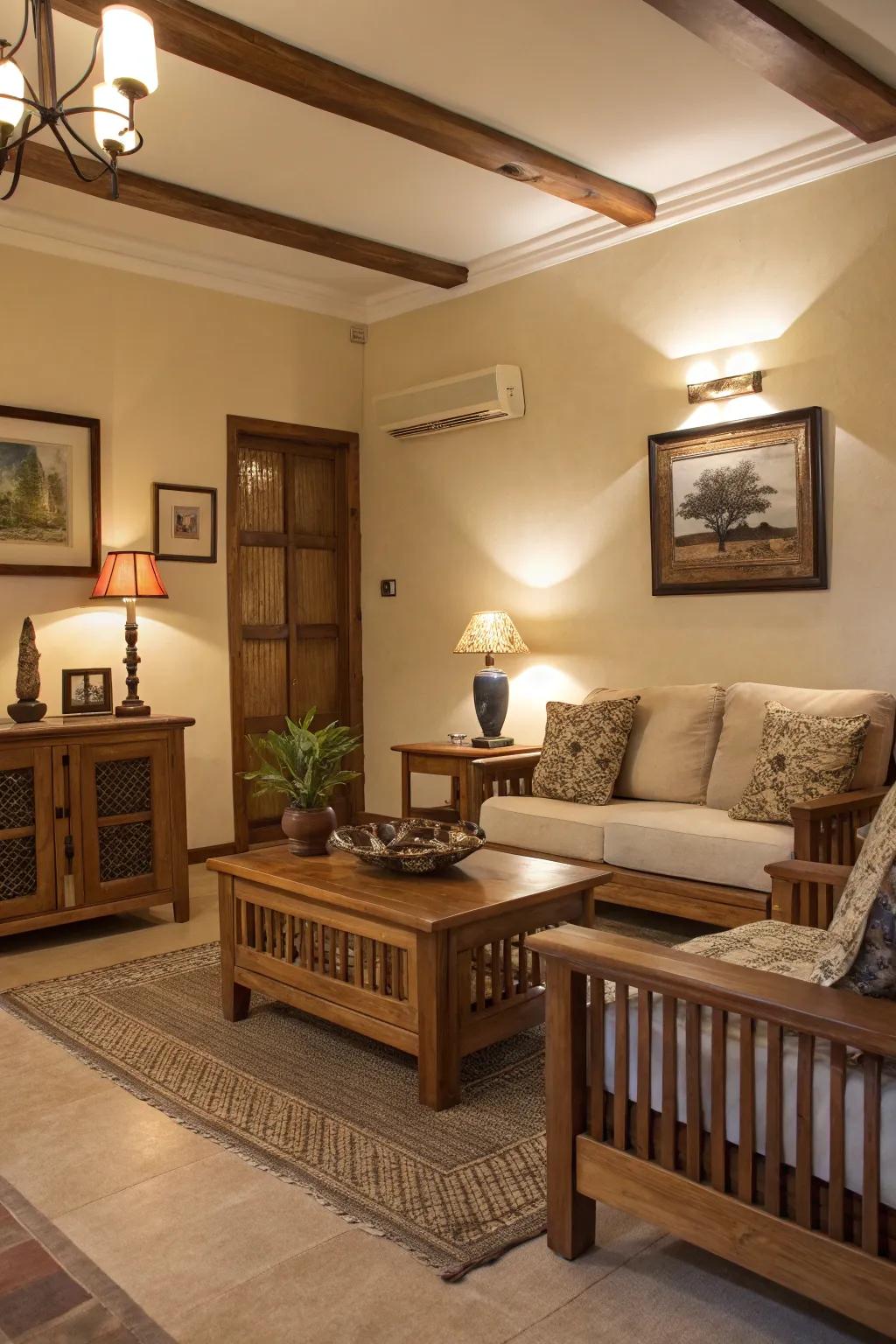 Timber aspects inject earthy warmth.