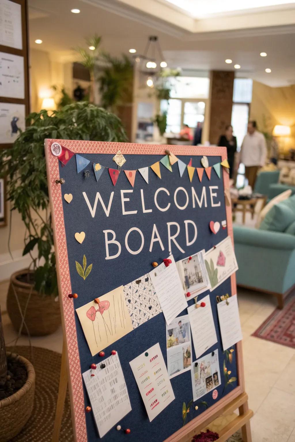 An interactive board enables visitors to impart their personal touch.