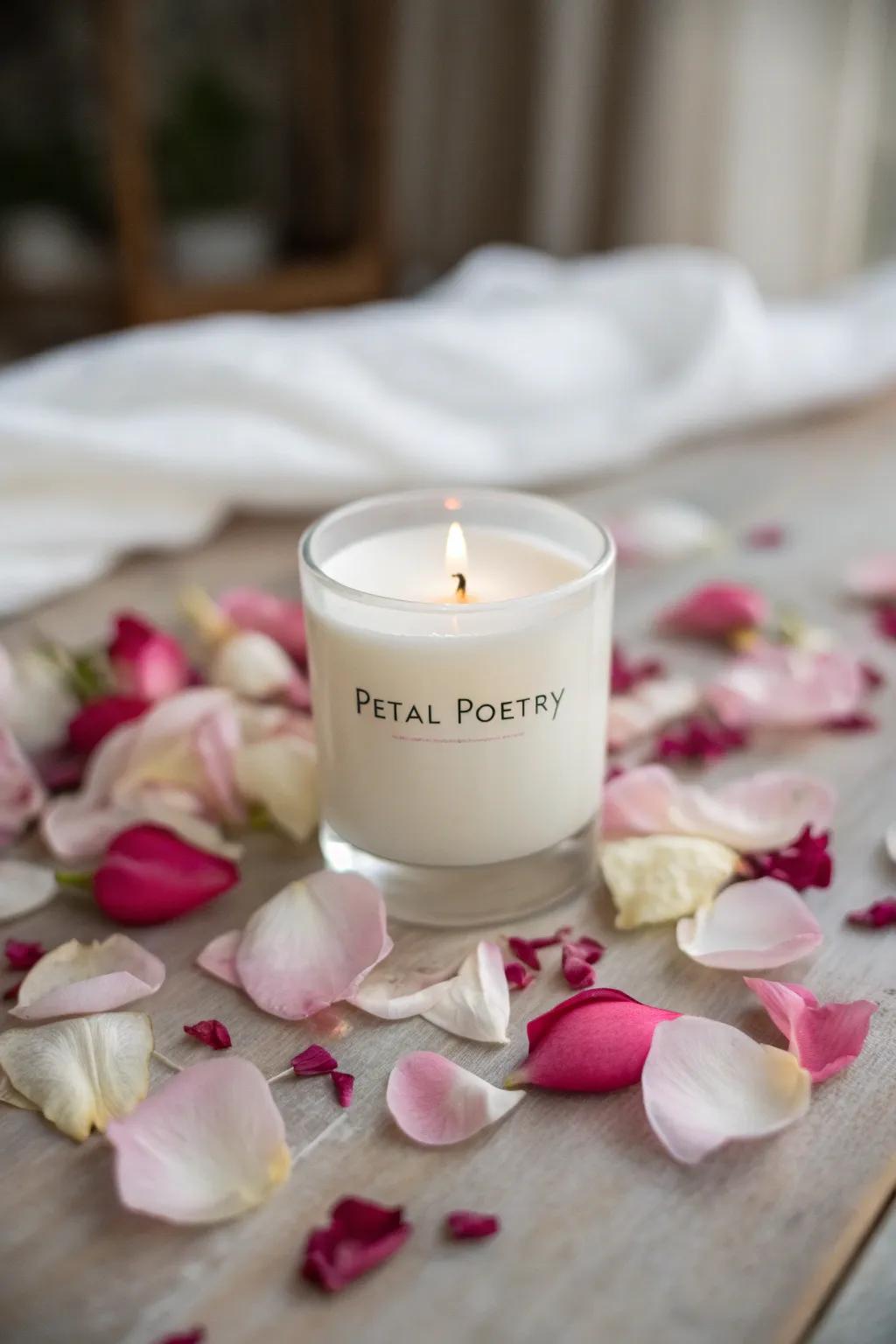 Floral Verse Candle with a Floral Hint