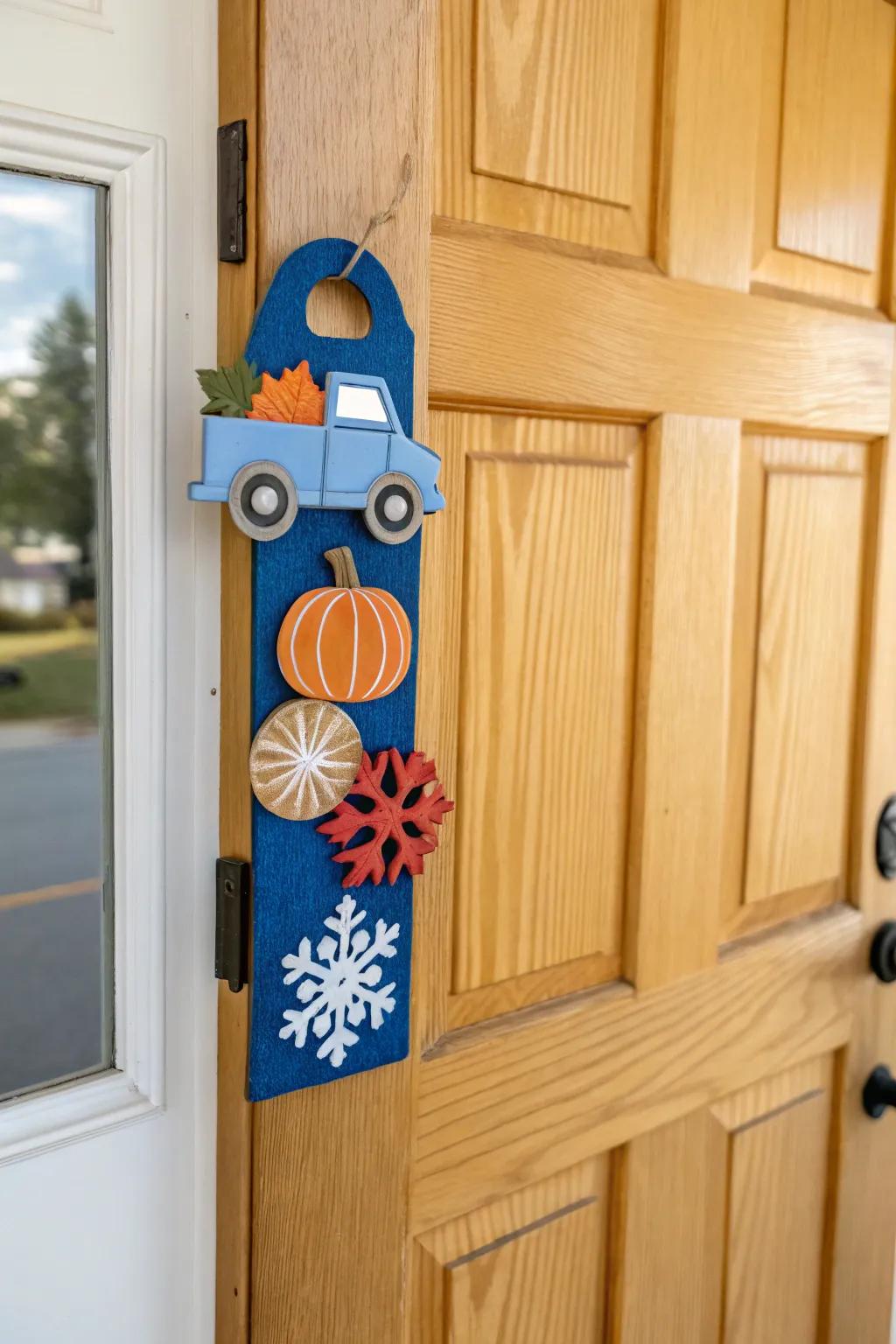 A versatile hauler door adornment exemplifying seasonal enchantment.