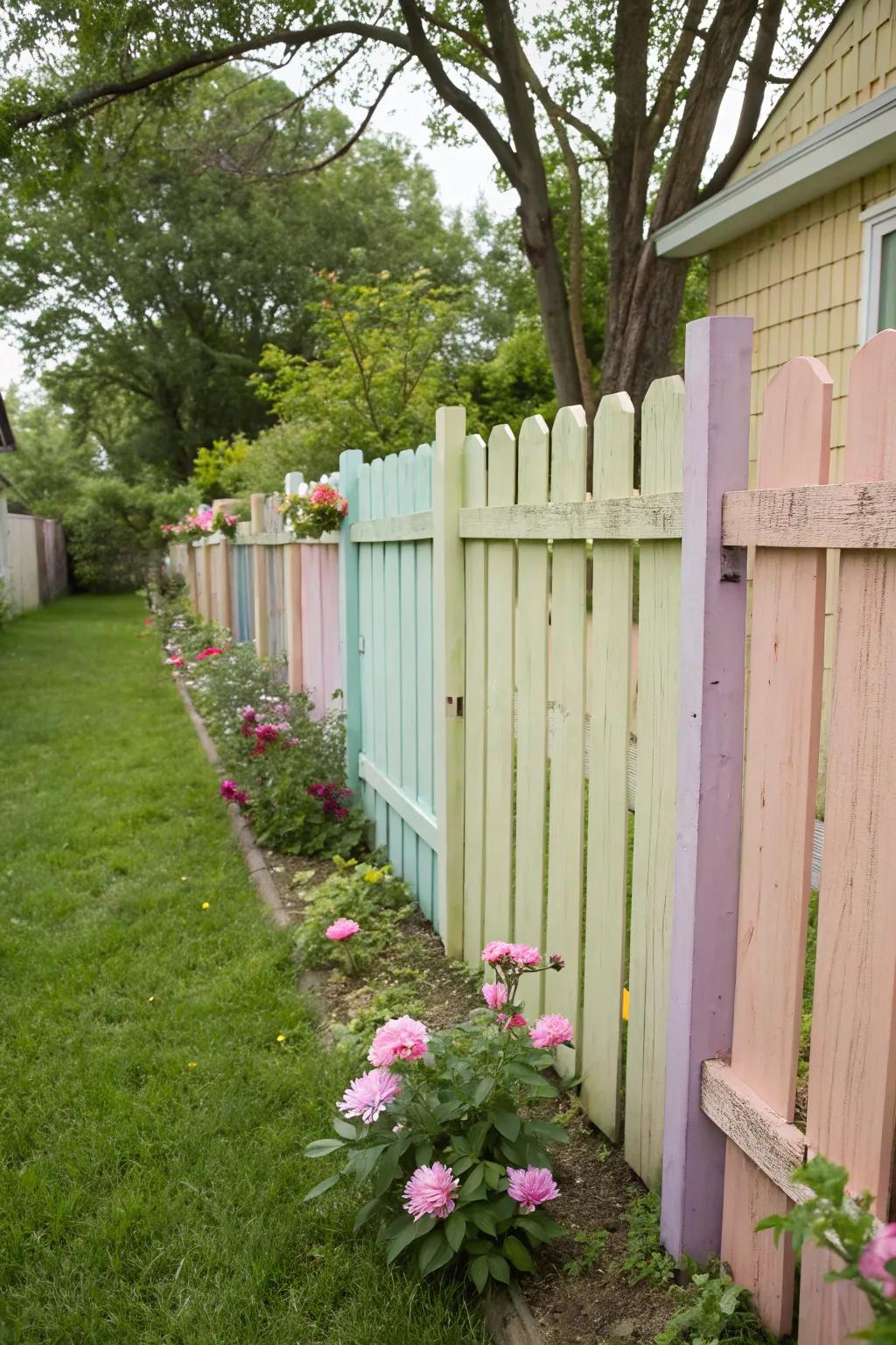 Illuminate your surroundings with a vibrant splash of color on your fence.