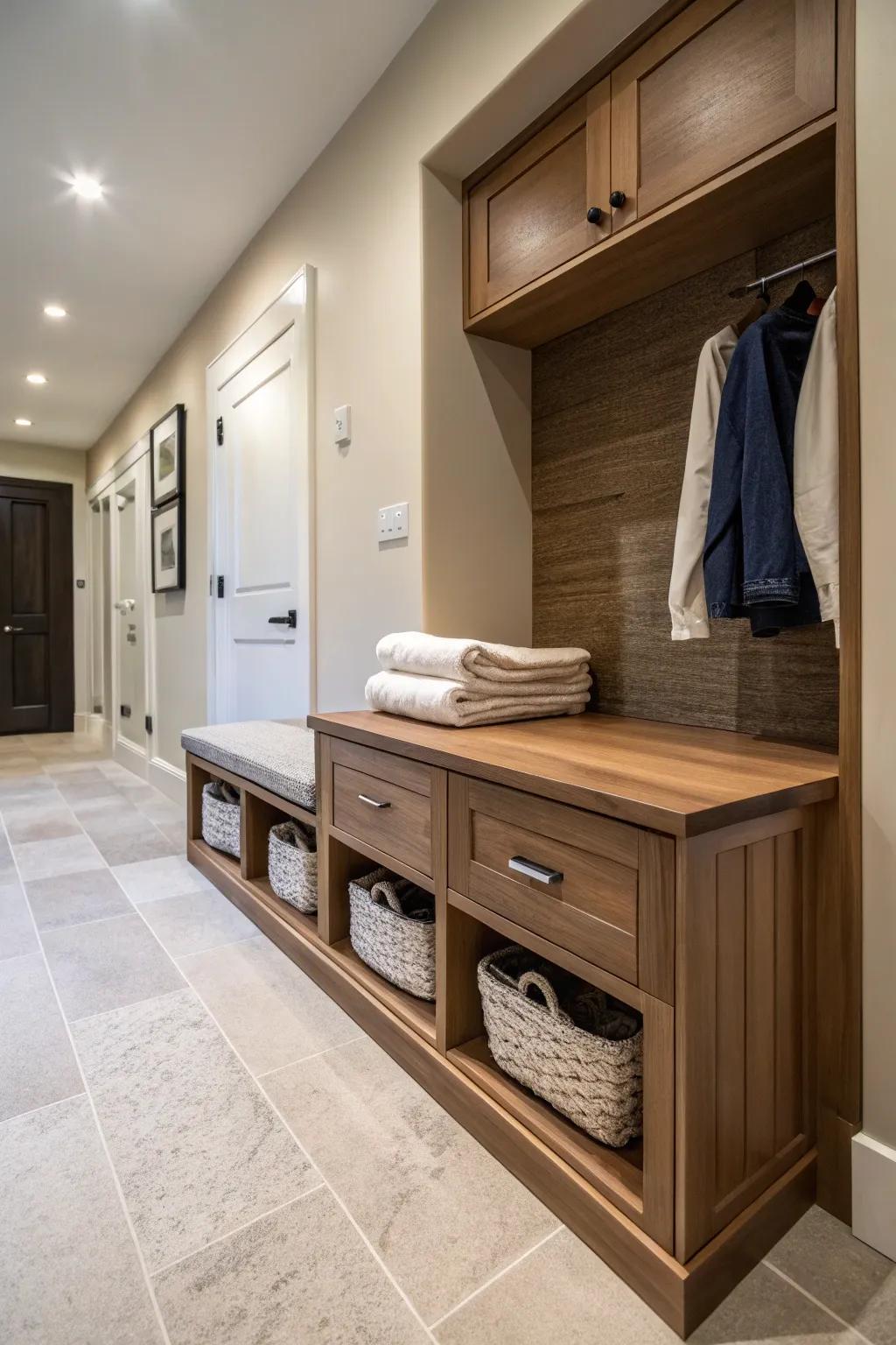 Maintain your laundry out of view with under-bench storage options.