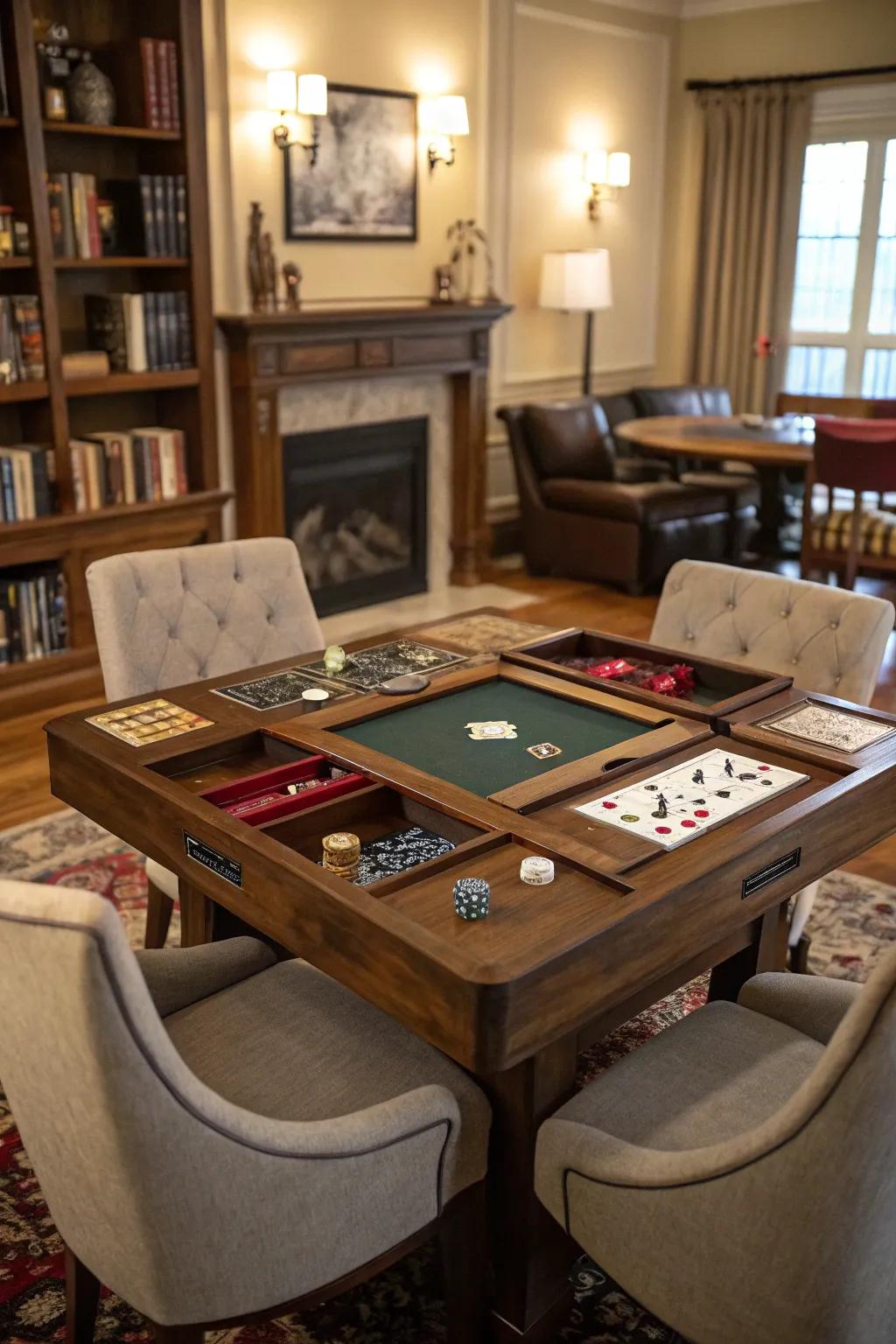 Player stations keep all essentials nearby.