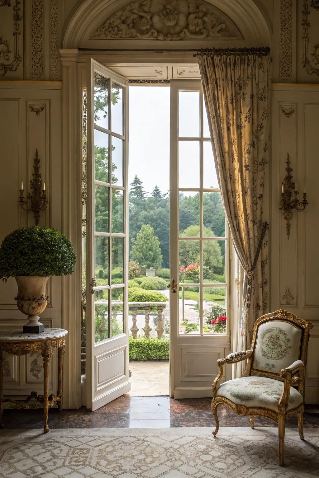 Bestow classic refinement by integrating French doors.