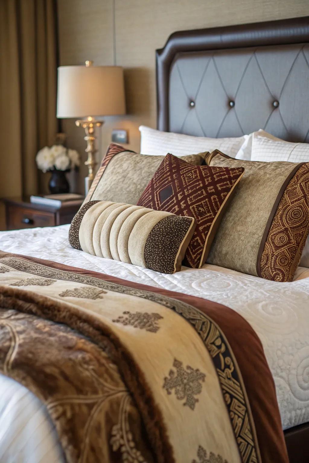 Sumptuous bedding adds comfort and style to your dream bedroom.