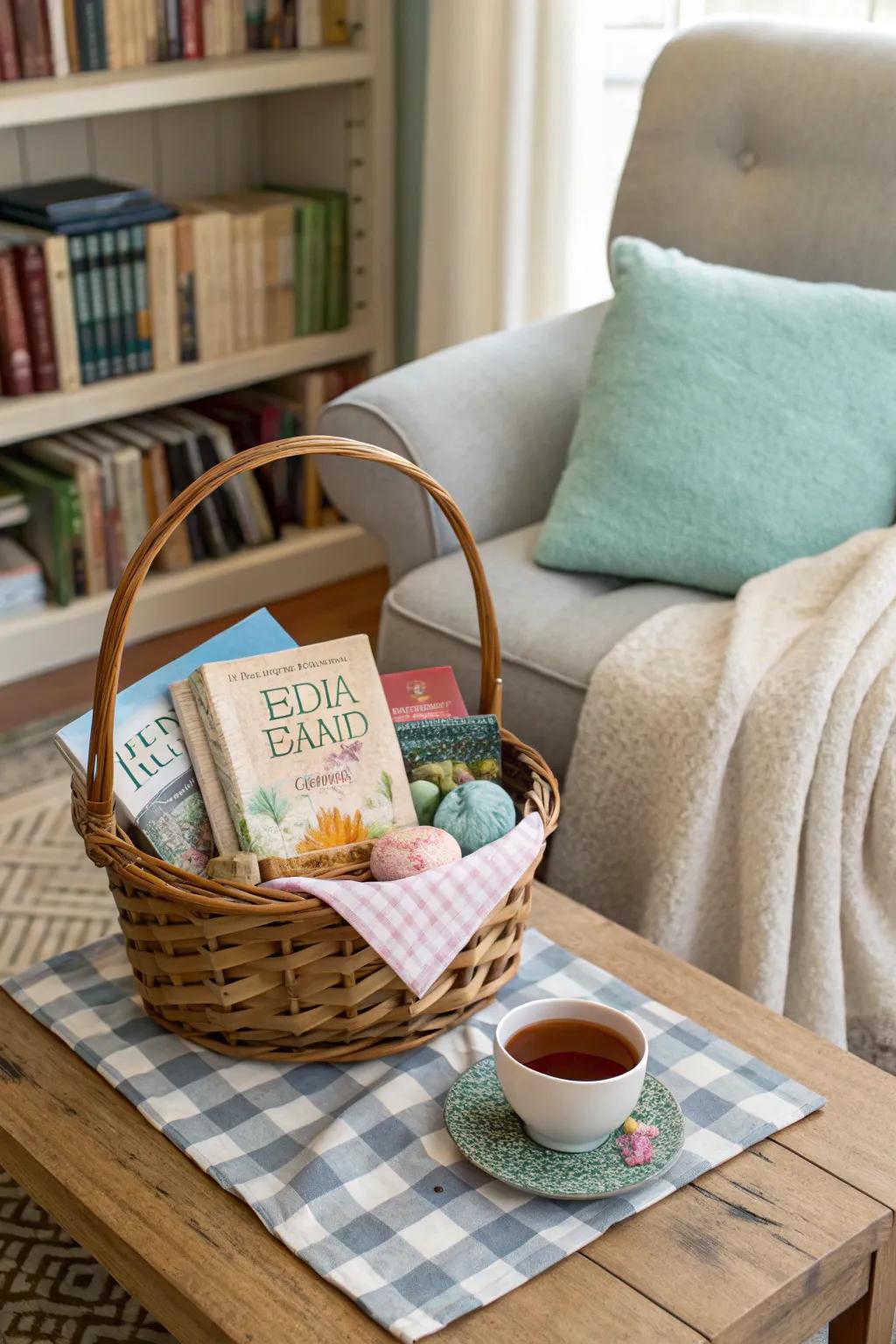 A literary getaway Easter basket for the dedicated reader.