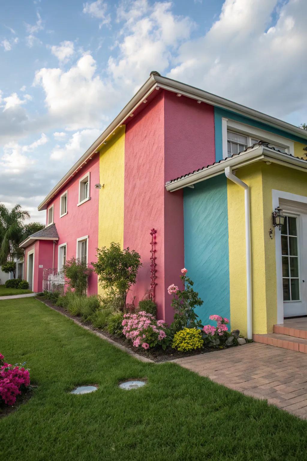 Color blocking introduces a vibrant, captivating element to your home's exterior.