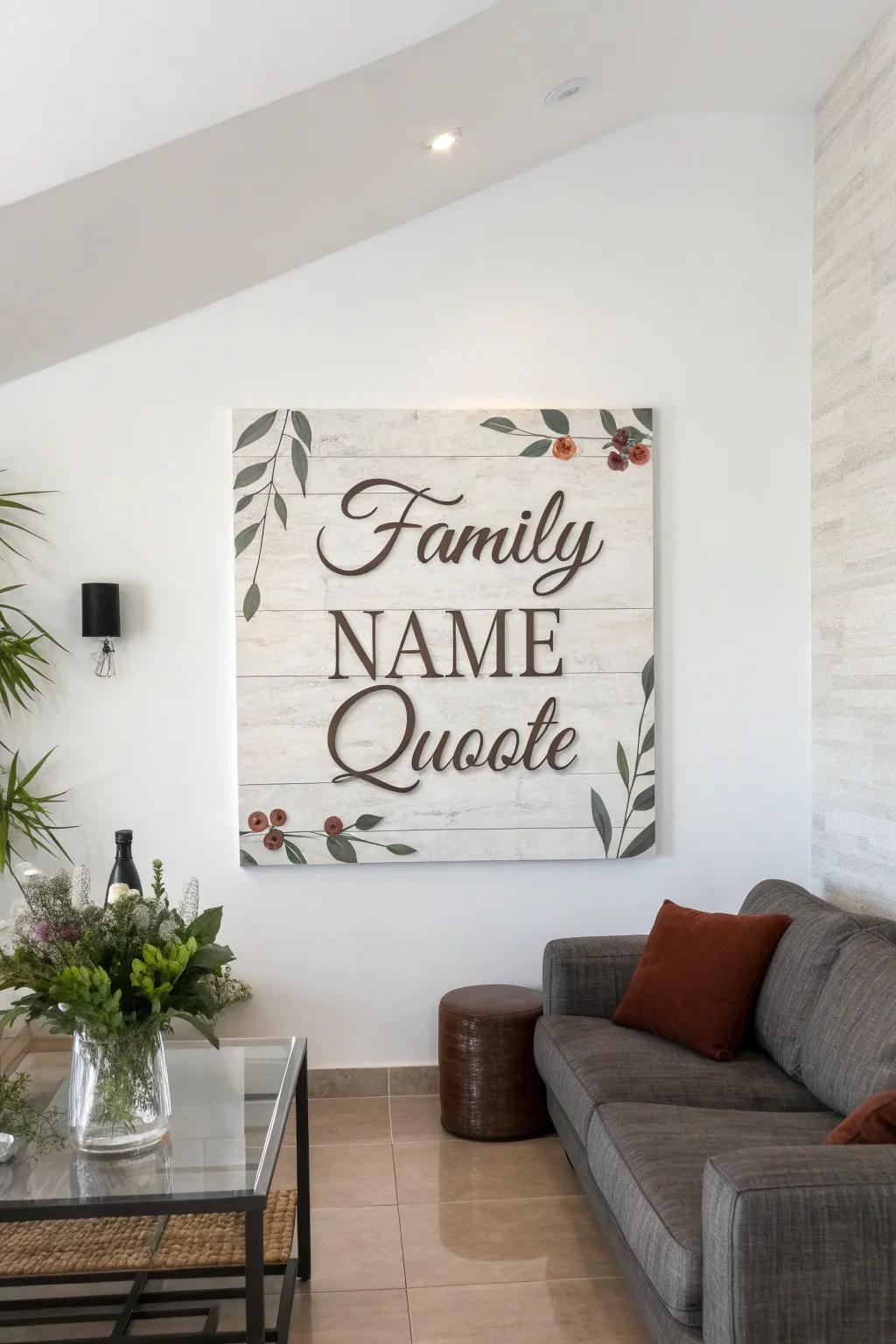 A tailored canvas art display introducing a unique element to a modern living space.