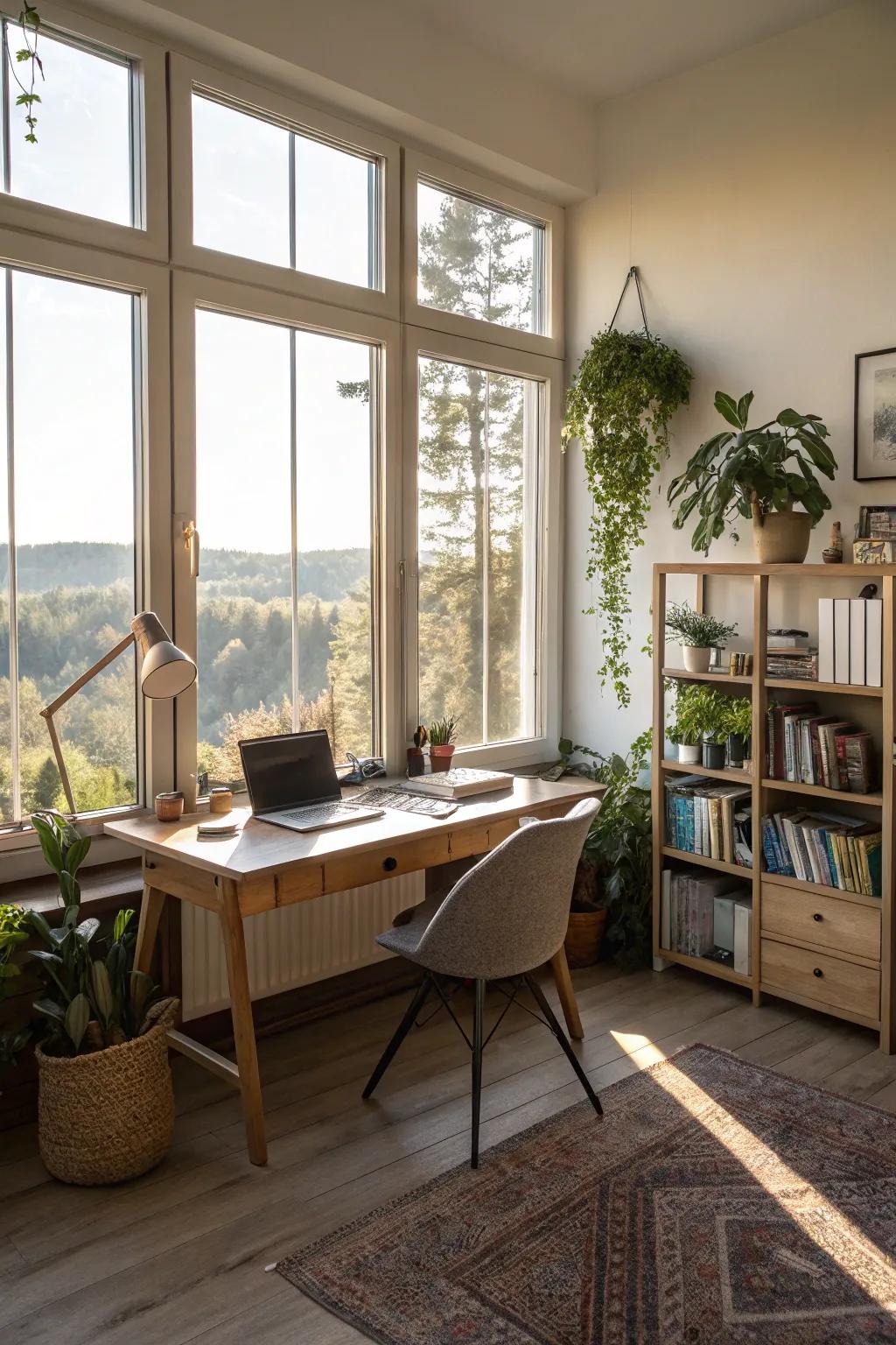 Natural light makes your office space feel spacious and welcoming.