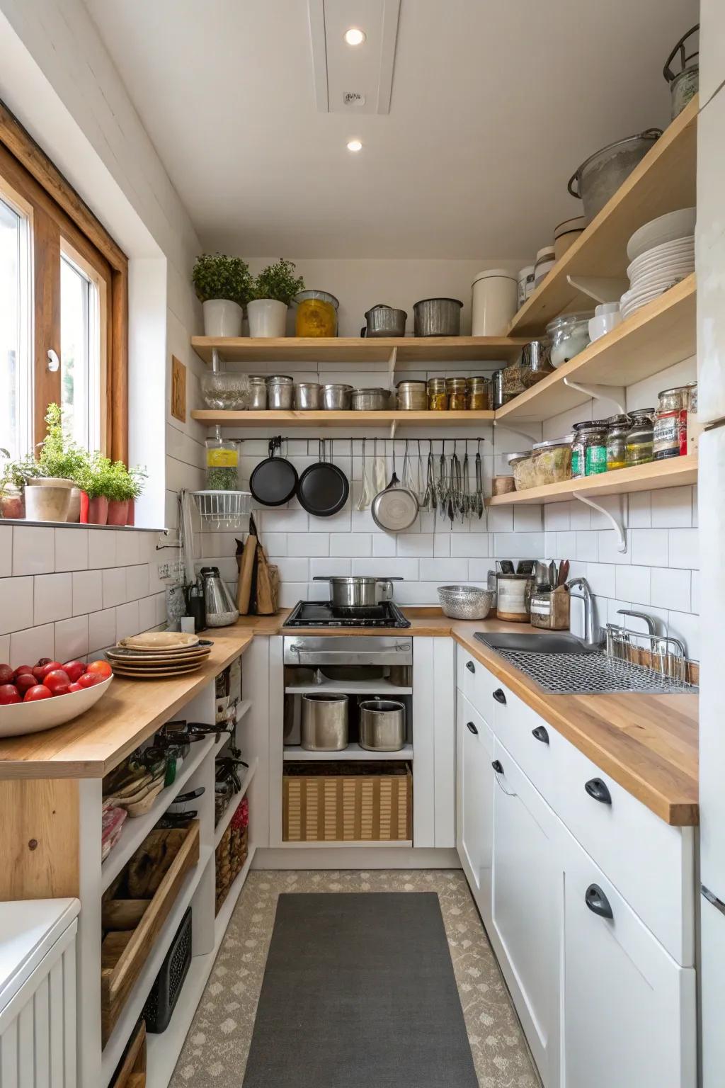 A compact cooking area that shows that size does not restrict efficiency.