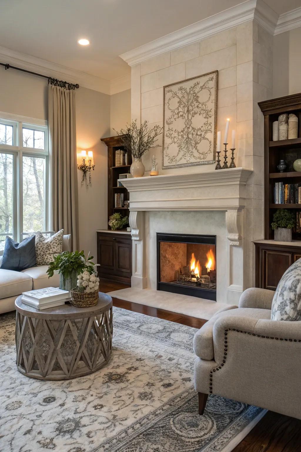 Minimal trim lets other room elements take center stage.