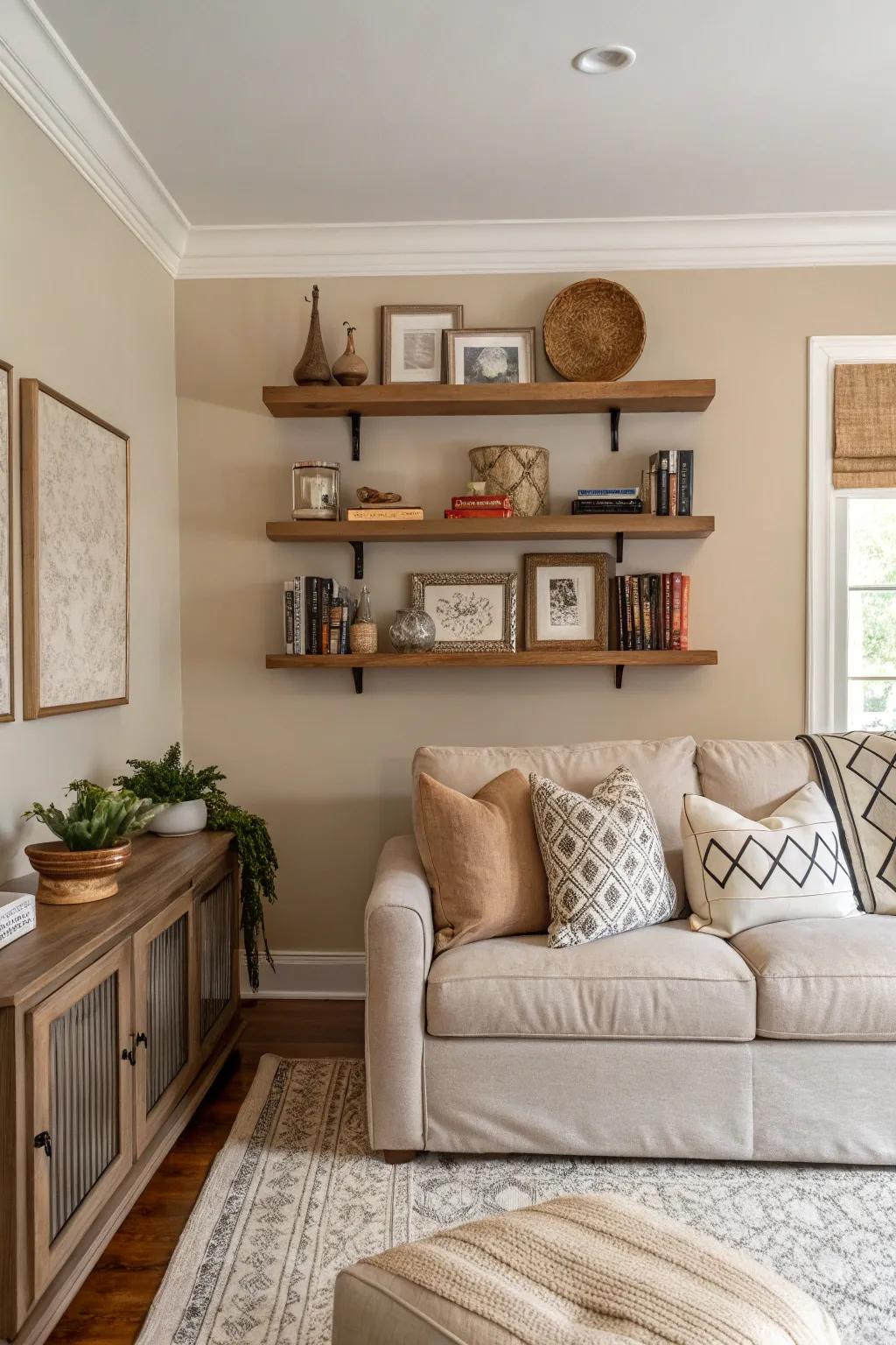 Muted shades enhance the elegance of your area.