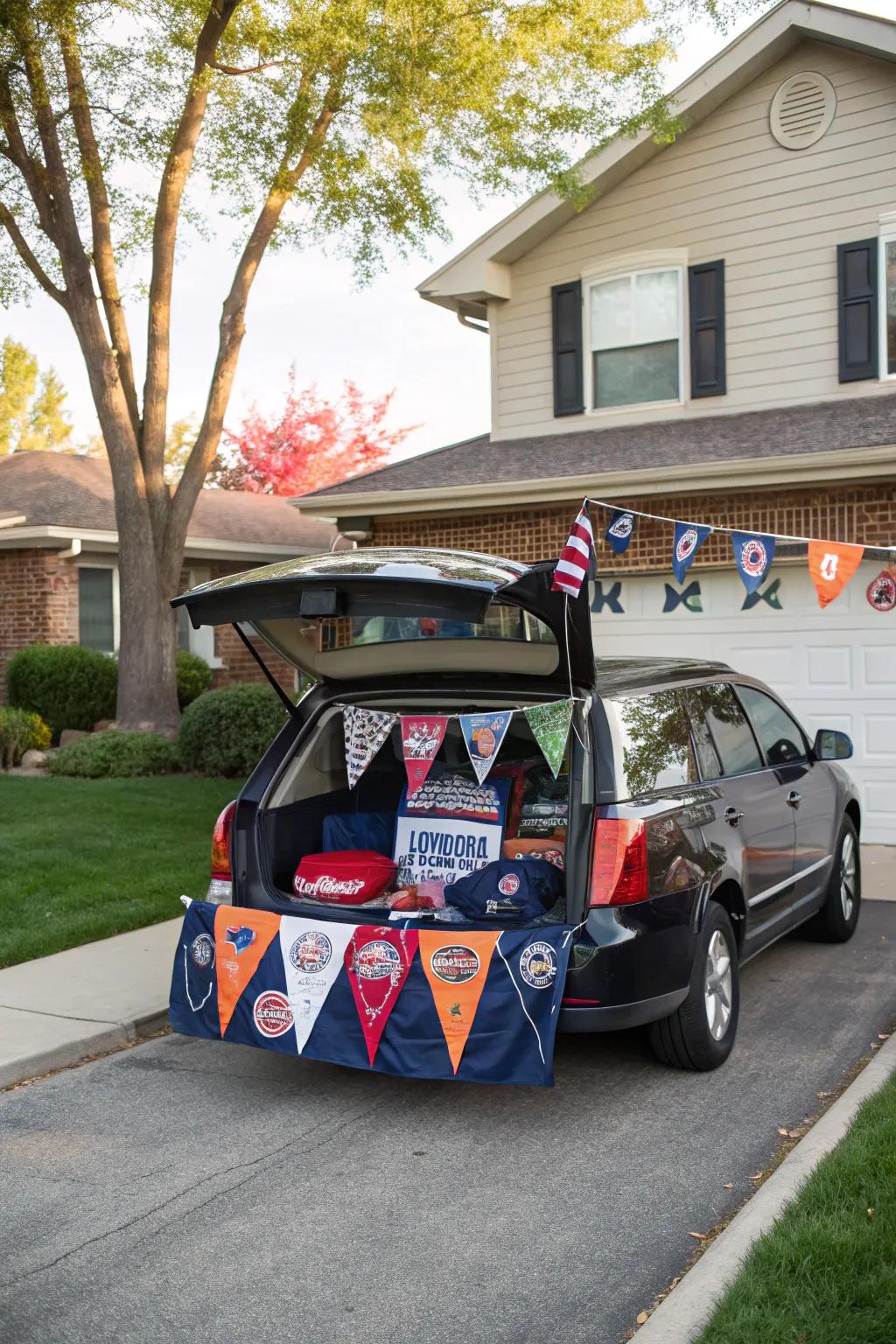 Exhibit your team devotion using vibrant flags and pennants.
