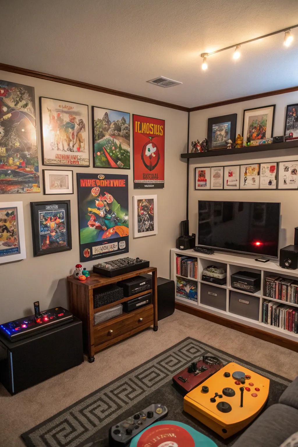 Themed decor adds a personal touch to your gaming space.