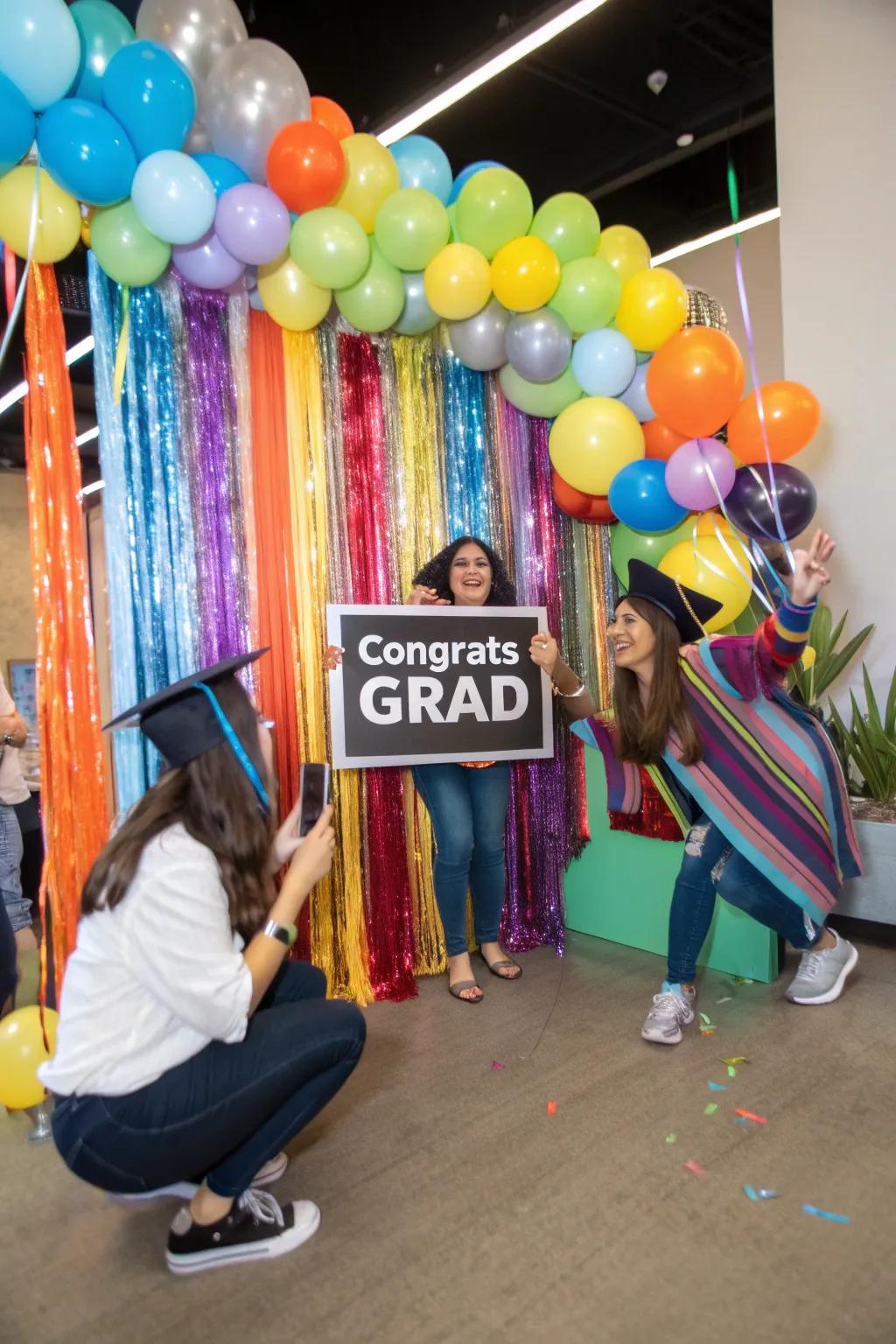 Preserve special moments with a playful photo zone.
