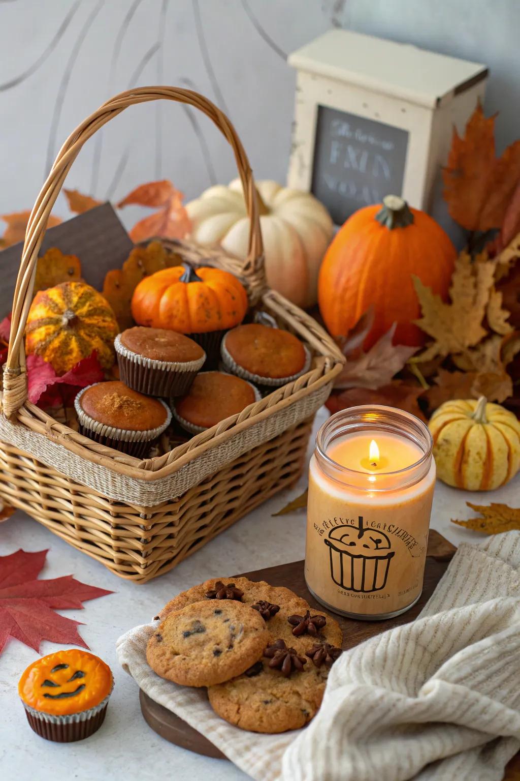 A pumpkin spice connoisseur's delight in a festive Halloween presentation.