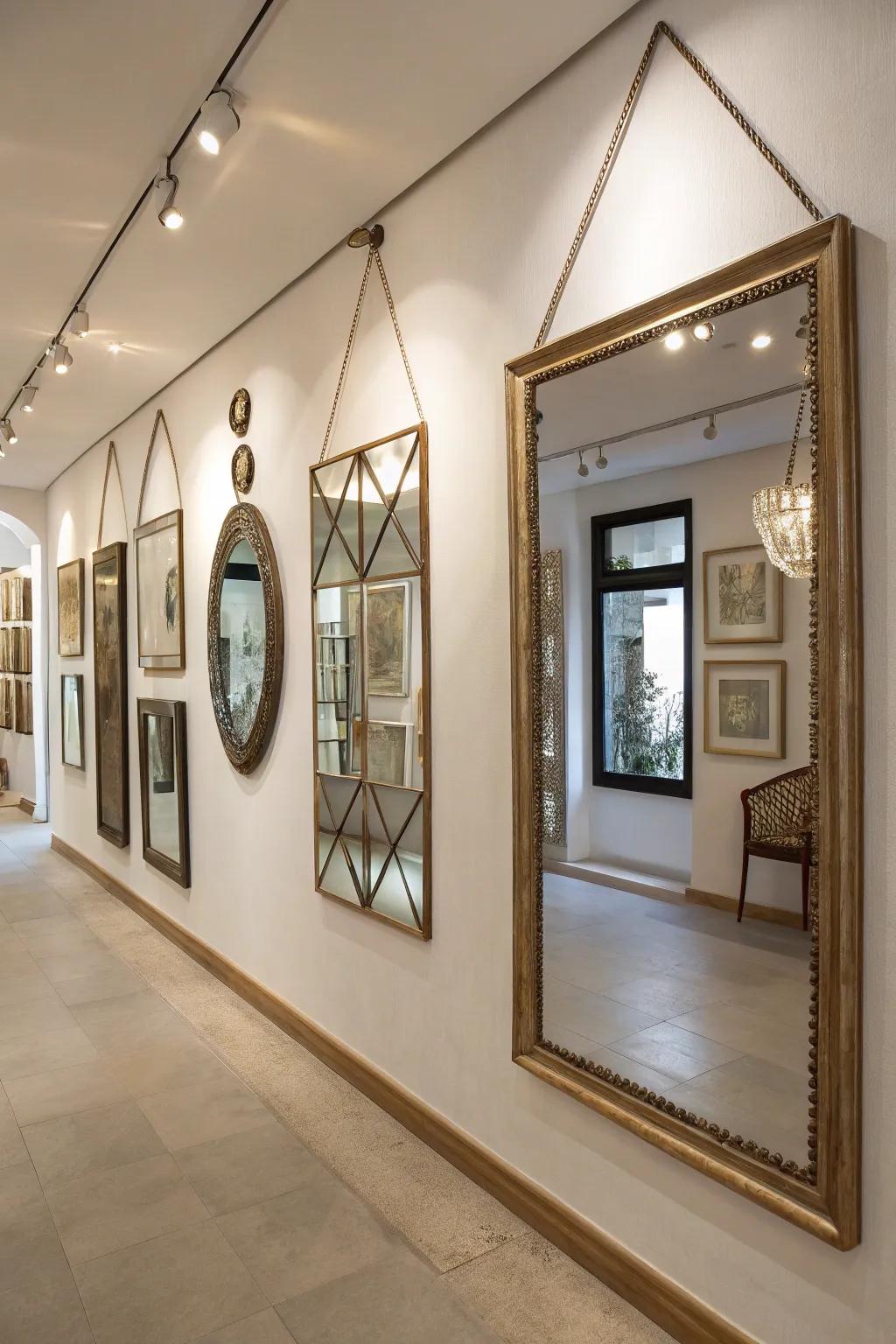 Mirrors introduce both dimension and brilliance to any given room.