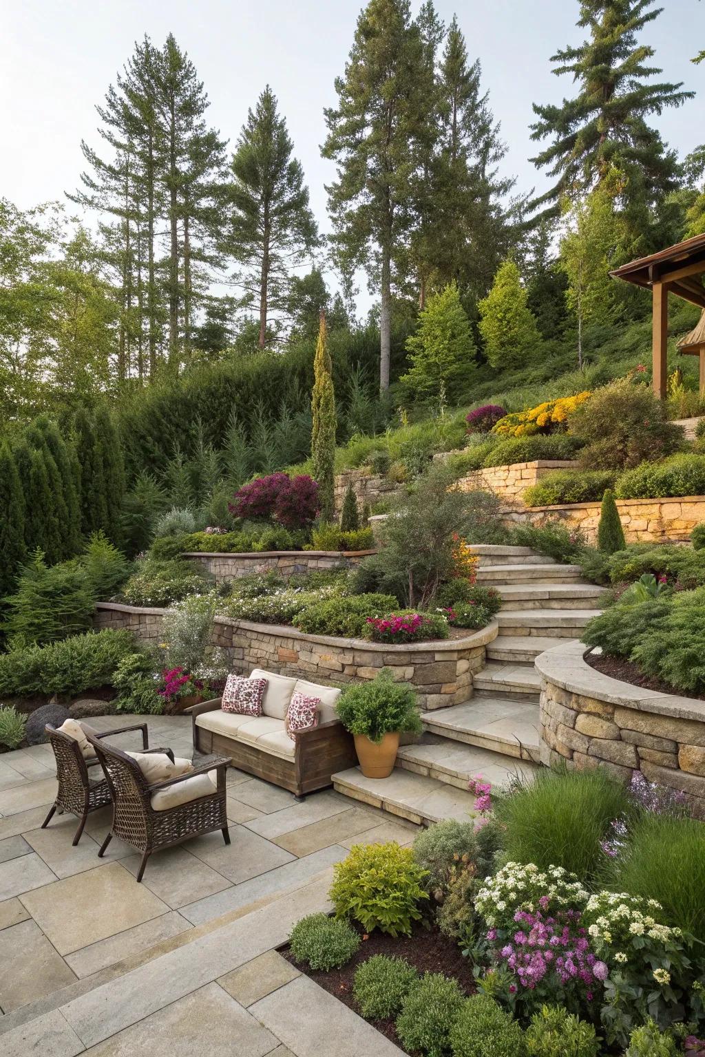Layered landscaping enriches your outdoor area with depth and appeal.