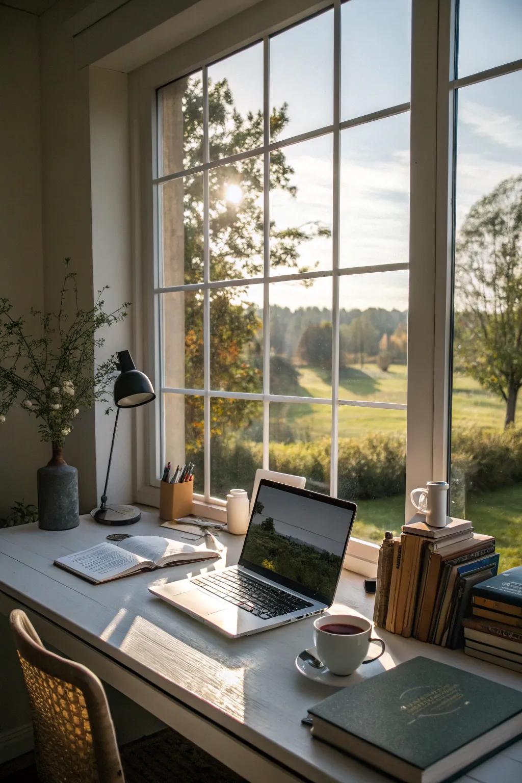 Sunlight increases output and establishes a revitalizing atmosphere.