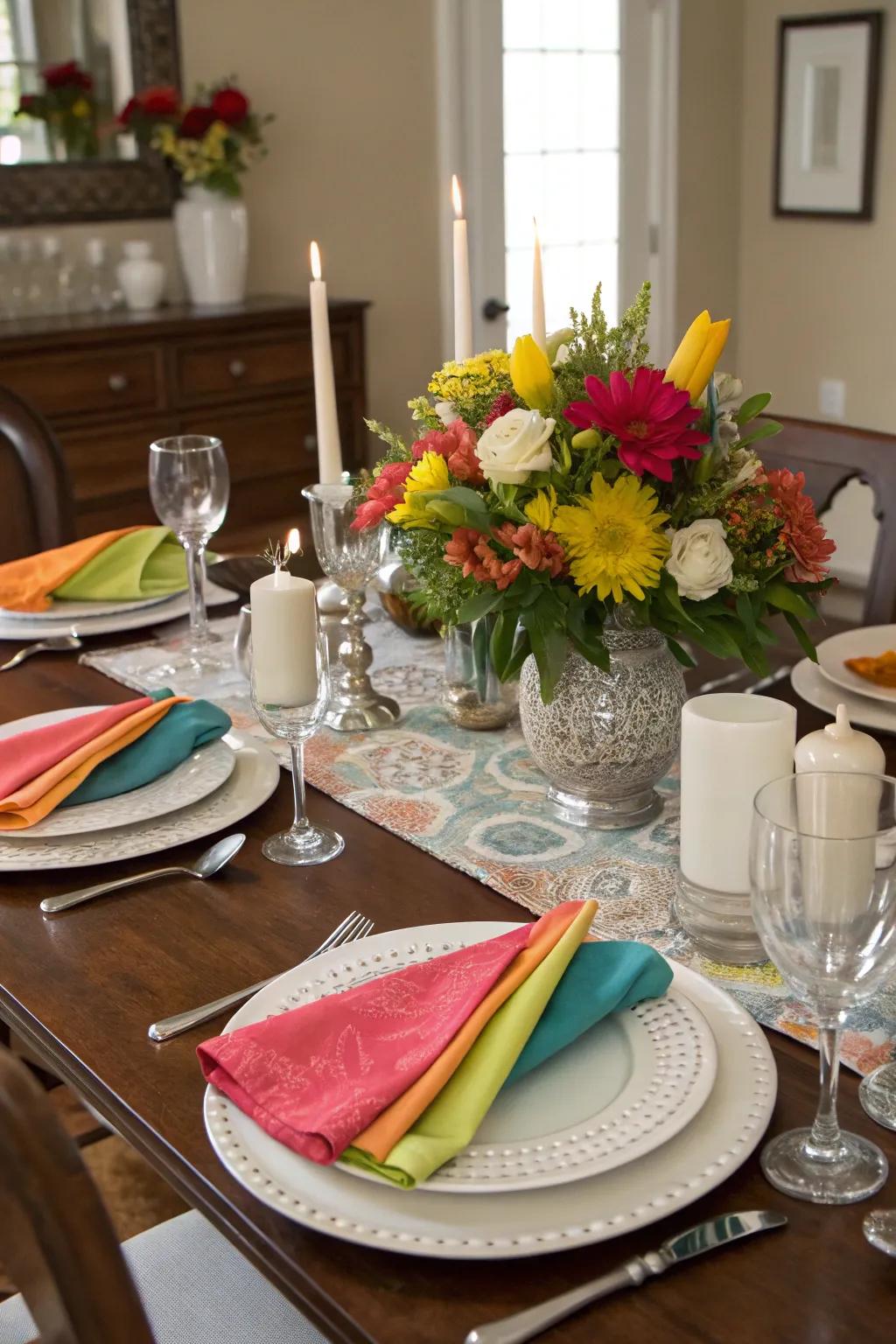 Forge a captivating tablescape by employing thematic tableware and centerpieces.