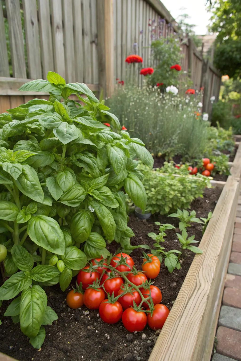 Intercropping yields a balanced and highly efficient garden.