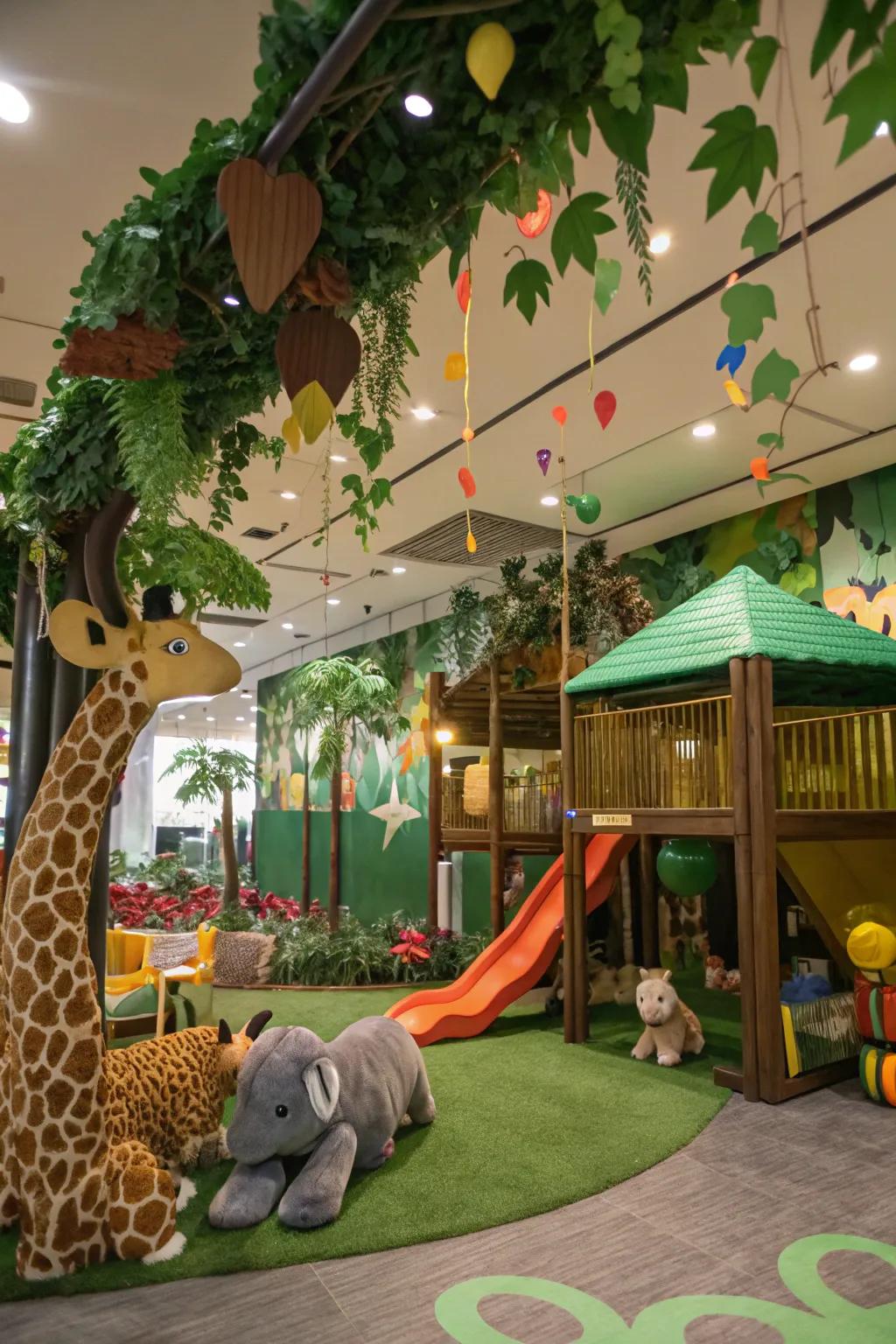An outdoors-inspired activity space transports the open air indoors.