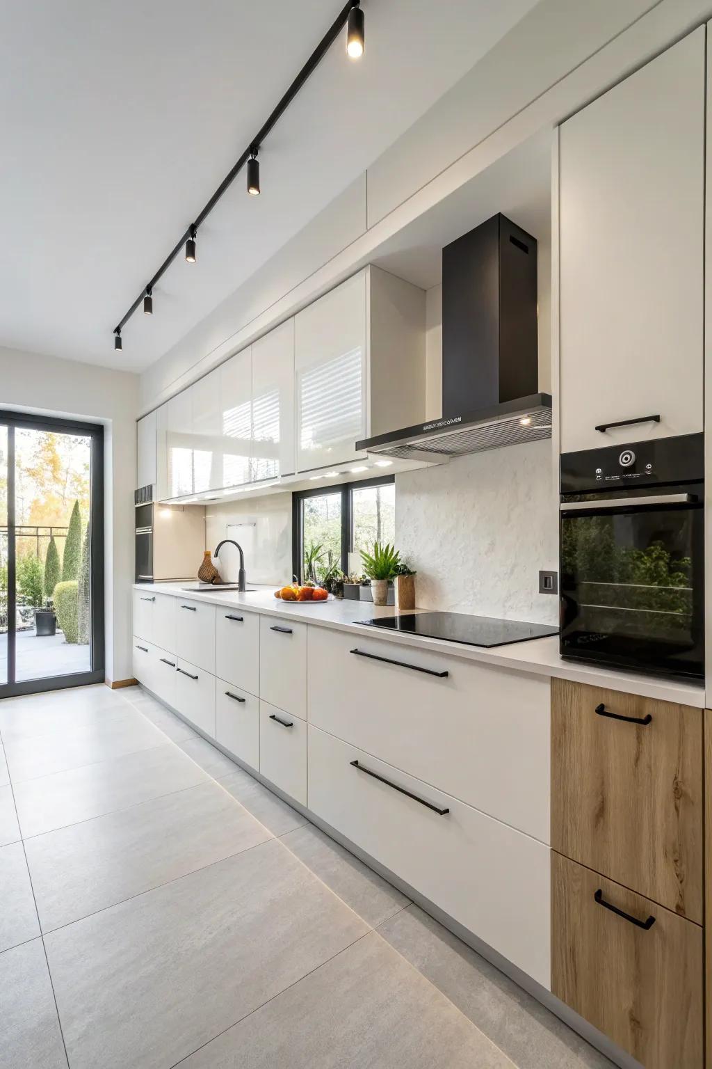 Sophisticated cabinets enhance both aesthetics and functionality.
