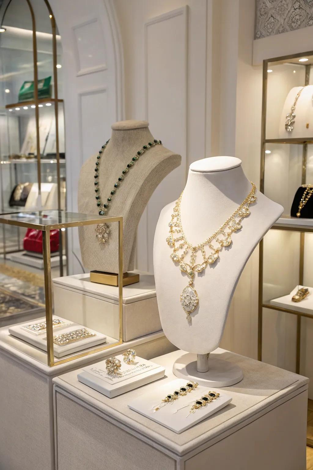 Opt for simple refinement to bring out the inherent beauty of your jewelry.