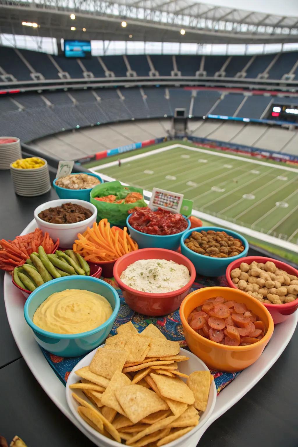 A snack arena centerpiece presenting delectable treats.