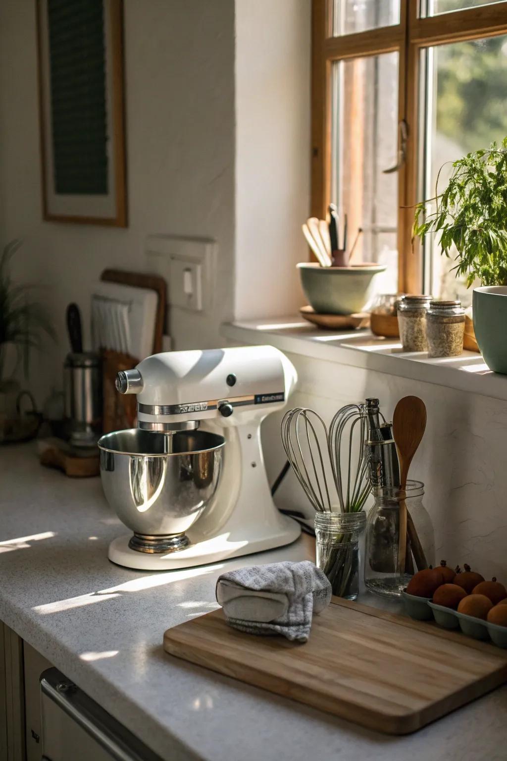 Functional items arranged for aesthetic appeal.